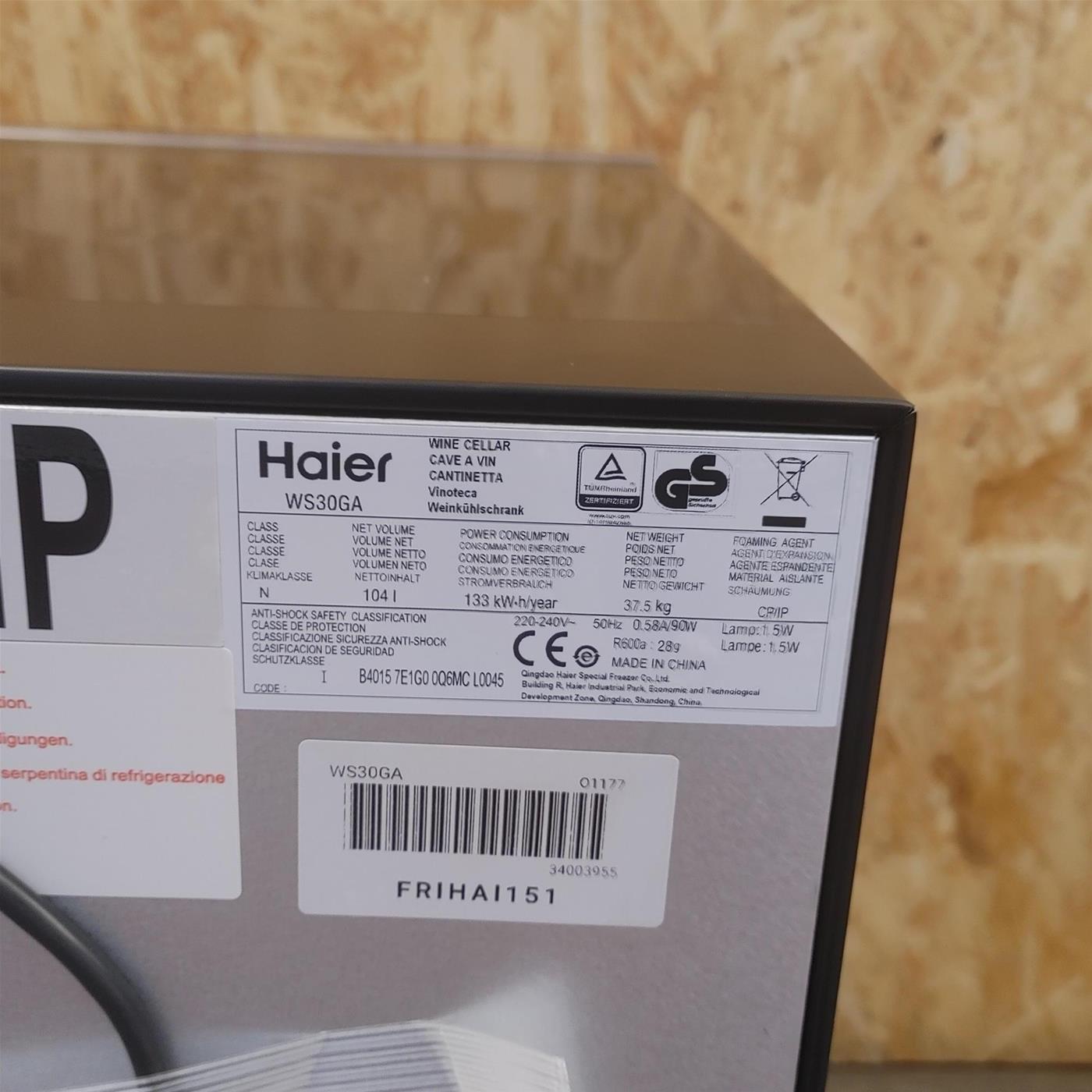 Haier Wine Bank 50 Serie 3 WS30GA Cantinetta