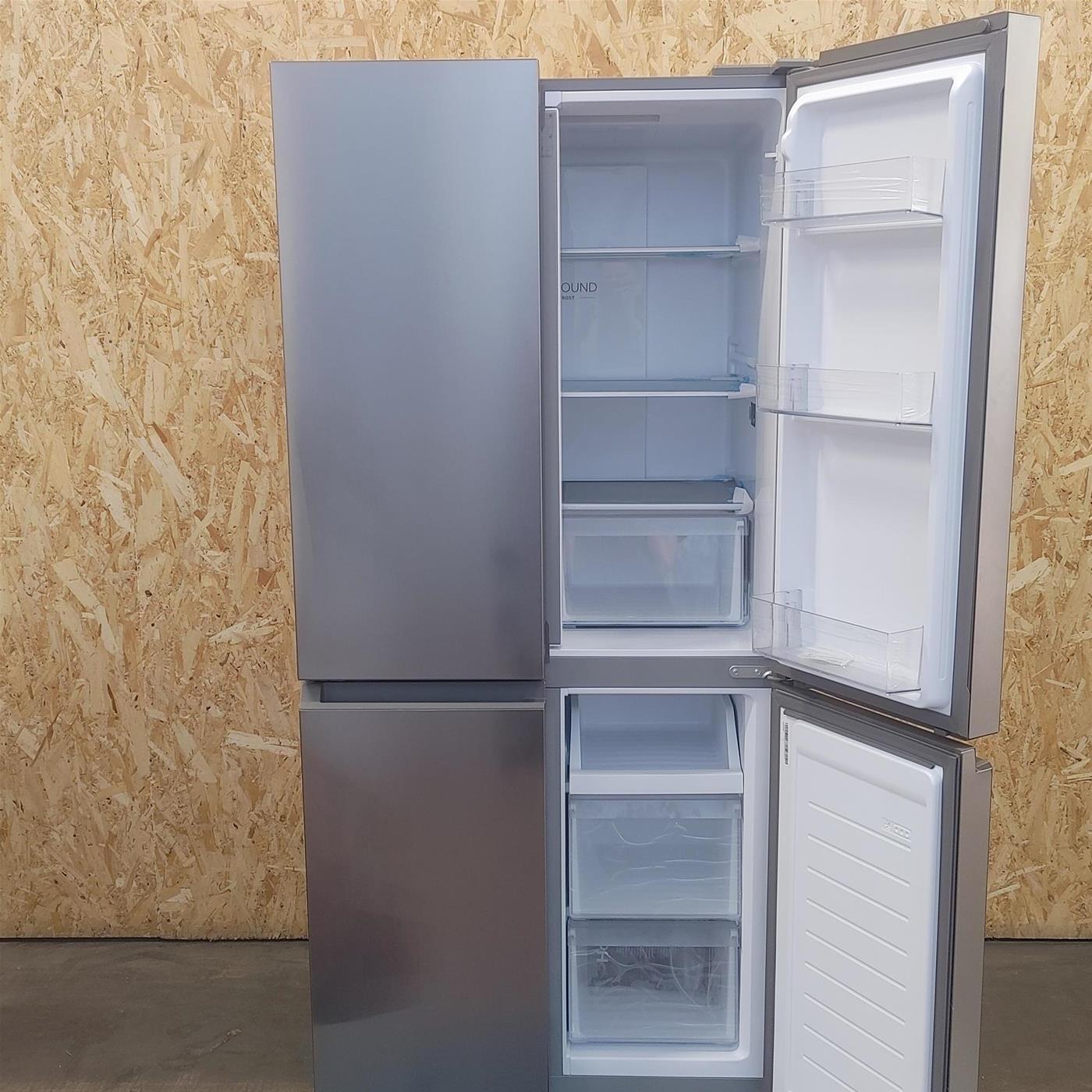 Frigorifero side-by-side Haier Cube 83 Serie 3 HCR3818ENMM Libera installazione 467 LE Platinum, Acciaio inossidabile
