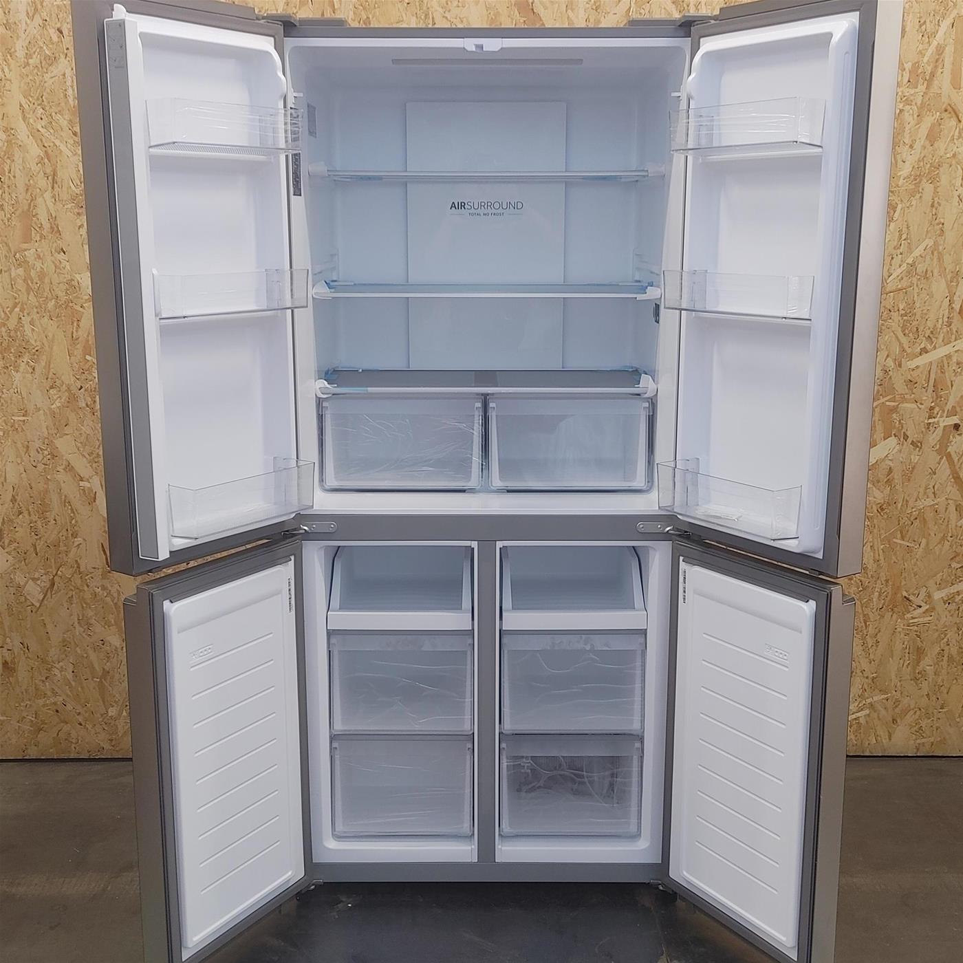 Frigorifero side-by-side Haier Cube 83 Serie 3 HCR3818ENMM Libera installazione 467 LE Platinum, Acciaio inossidabile
