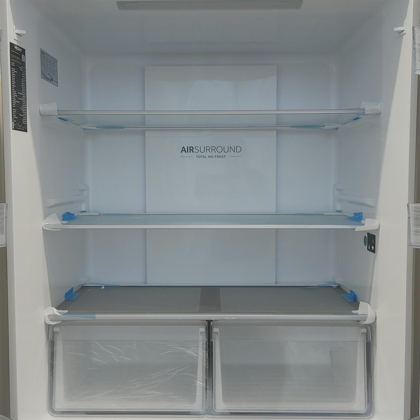 Frigorifero side-by-side Haier Cube 83 Serie 3 HCR3818ENMM Libera installazione 467 LE Platinum, Acciaio inossidabile