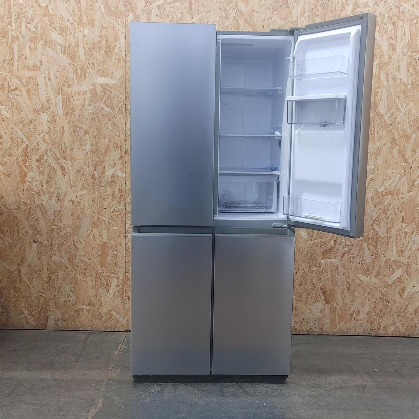Frigorifero side-by-side Haier Cube 83 Serie 3 HCR3818EWMM Libera installazione 463 LE Platinum, Acciaio inossidabile