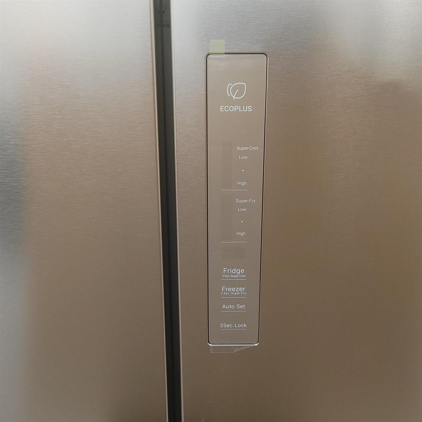 Frigorifero side-by-side Haier Cube 83 Serie 3 HCR3818EWMM Libera installazione 463 LE Platinum, Acciaio inossidabile