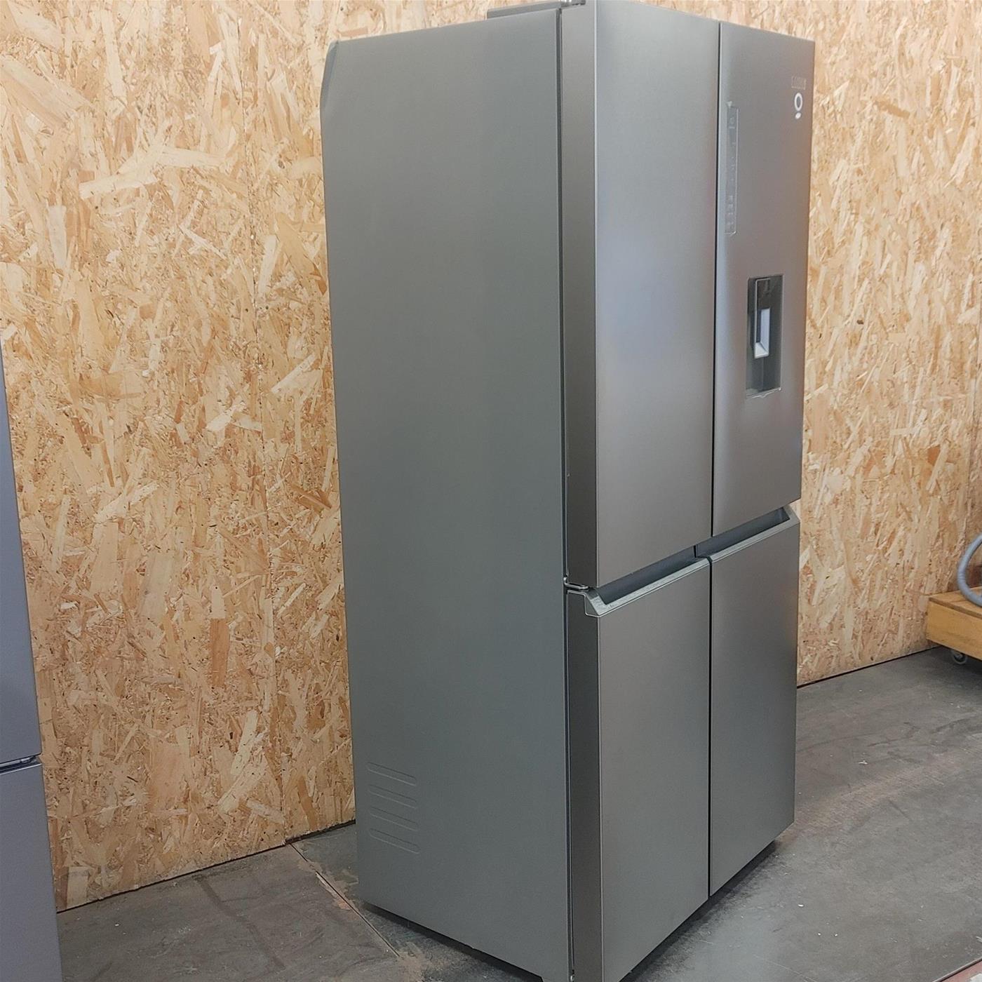 Frigorifero side-by-side Haier Cube 83 Serie 3 HCR3818EWMM Libera installazione 463 LE Platinum, Acciaio inossidabile