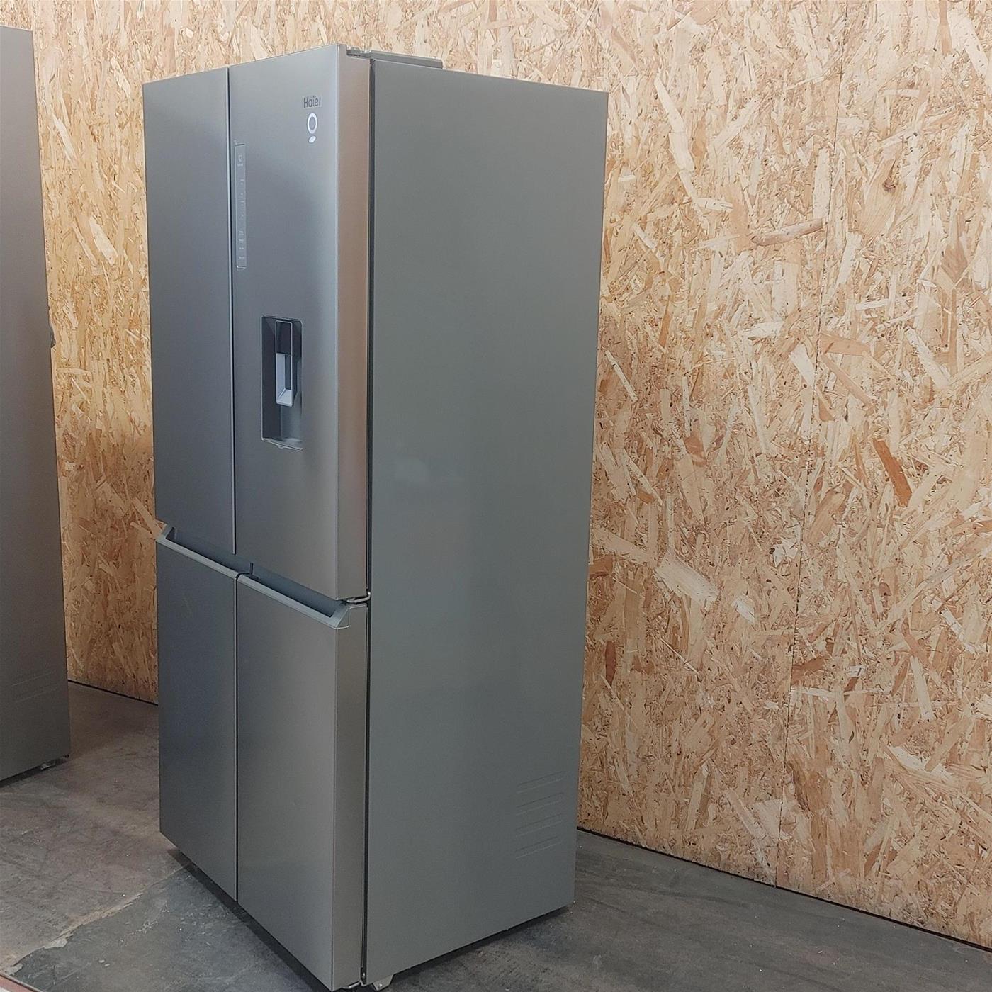 Frigorifero side-by-side Haier Cube 83 Serie 3 HCR3818EWMM Libera installazione 463 LE Platinum, Acciaio inossidabile