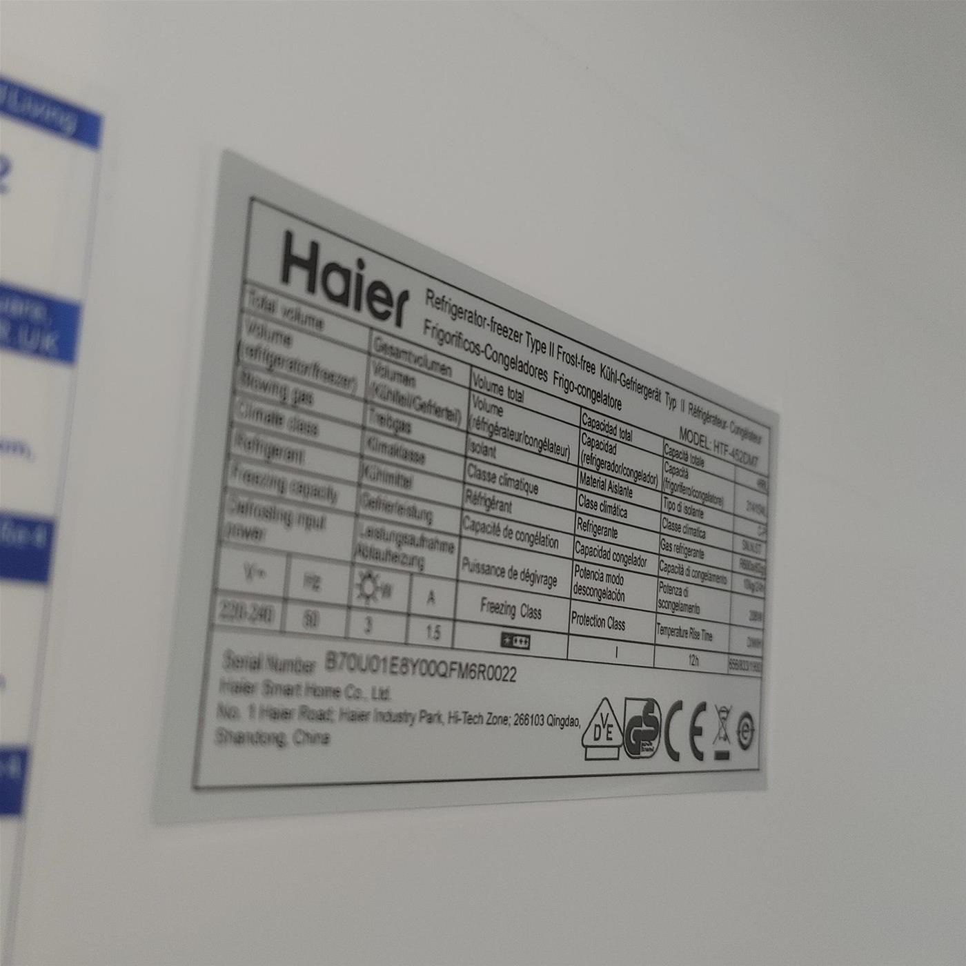 Haier Cube 83 Serie 5 HTF-452DM7 frigorifero multi-door Libera installazione 468 L F Acciaio inossidabile