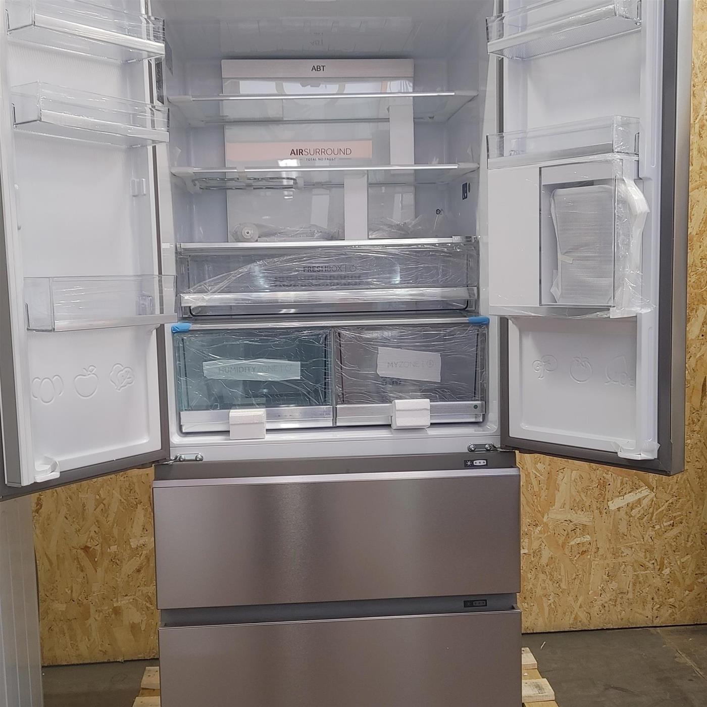 Haier FD 83 Serie 7 HFW7819EWMP frigorifero side-by-side Libera installazione 537 LE Platino, Acciaio inossidabile