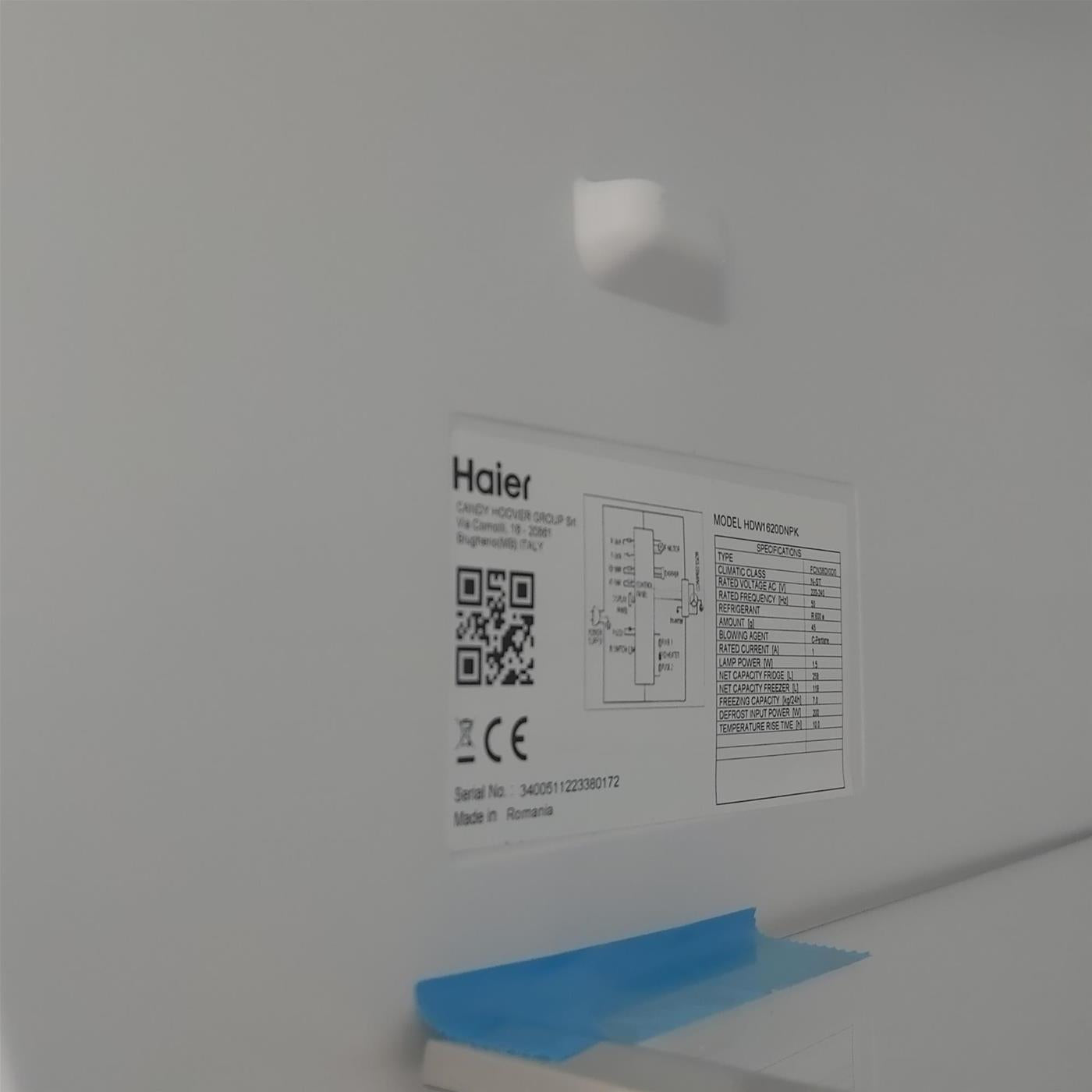 Haier 2D 60 Serie 1 HDW1620DNPK Libera installazione 377 LD Argento