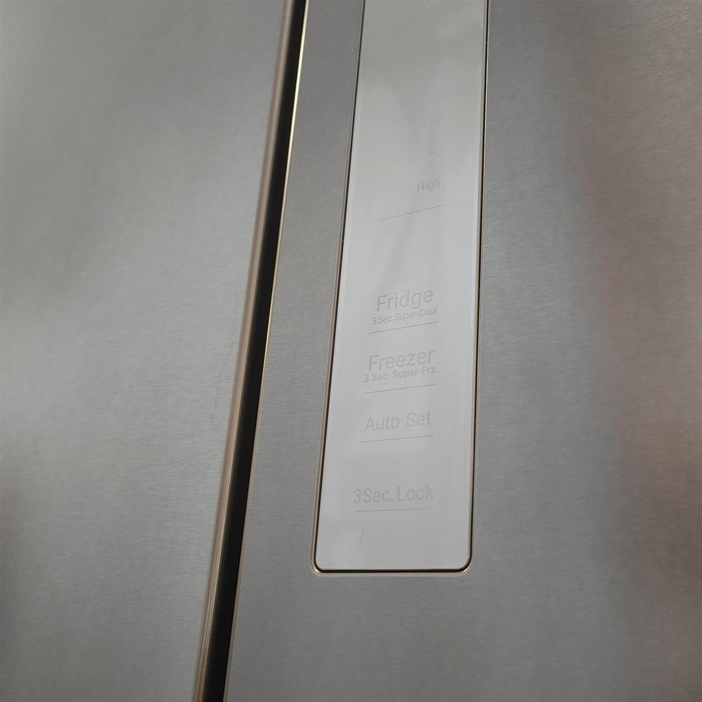Frigorifero side-by-side Haier Cube 83 Serie 3 HCR3818EWMM Libera installazione 463 LE Platinum, Acciaio inossidabile