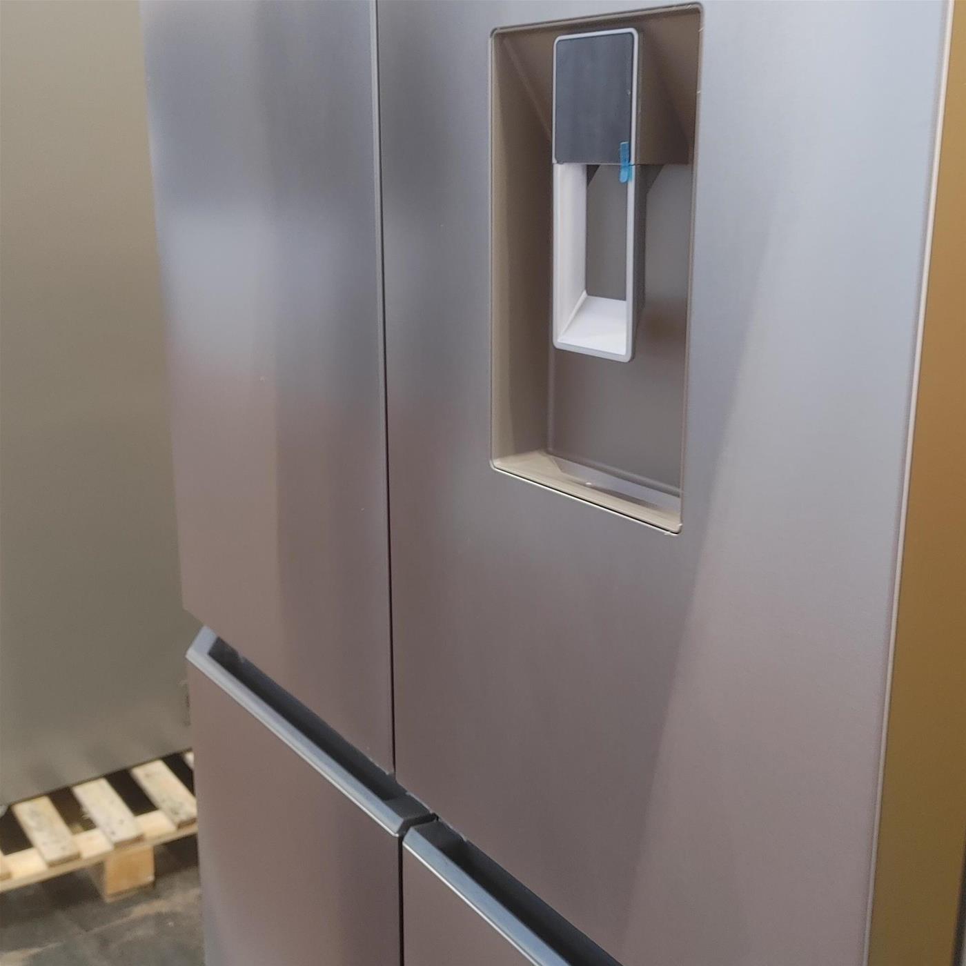 Frigorifero side-by-side Haier Cube 83 Serie 3 HCR3818EWMM Libera installazione 463 LE Platinum, Acciaio inossidabile