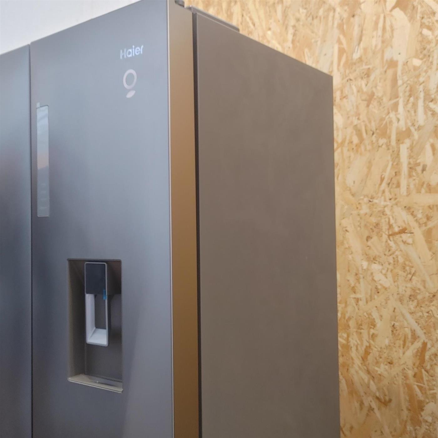 Frigorifero side-by-side Haier Cube 83 Serie 3 HCR3818EWMM Libera installazione 463 LE Platinum, Acciaio inossidabile