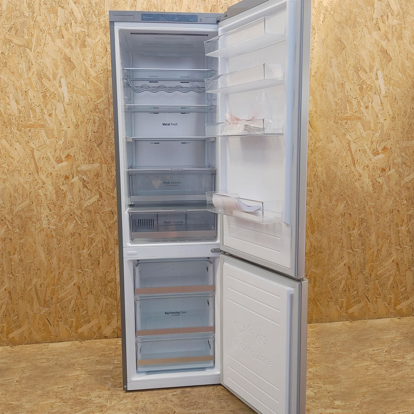 LG GBB72NSVCN Frigorifero combinato, Classe C, 384L, Wine Rack, No frost, Noble Steel
