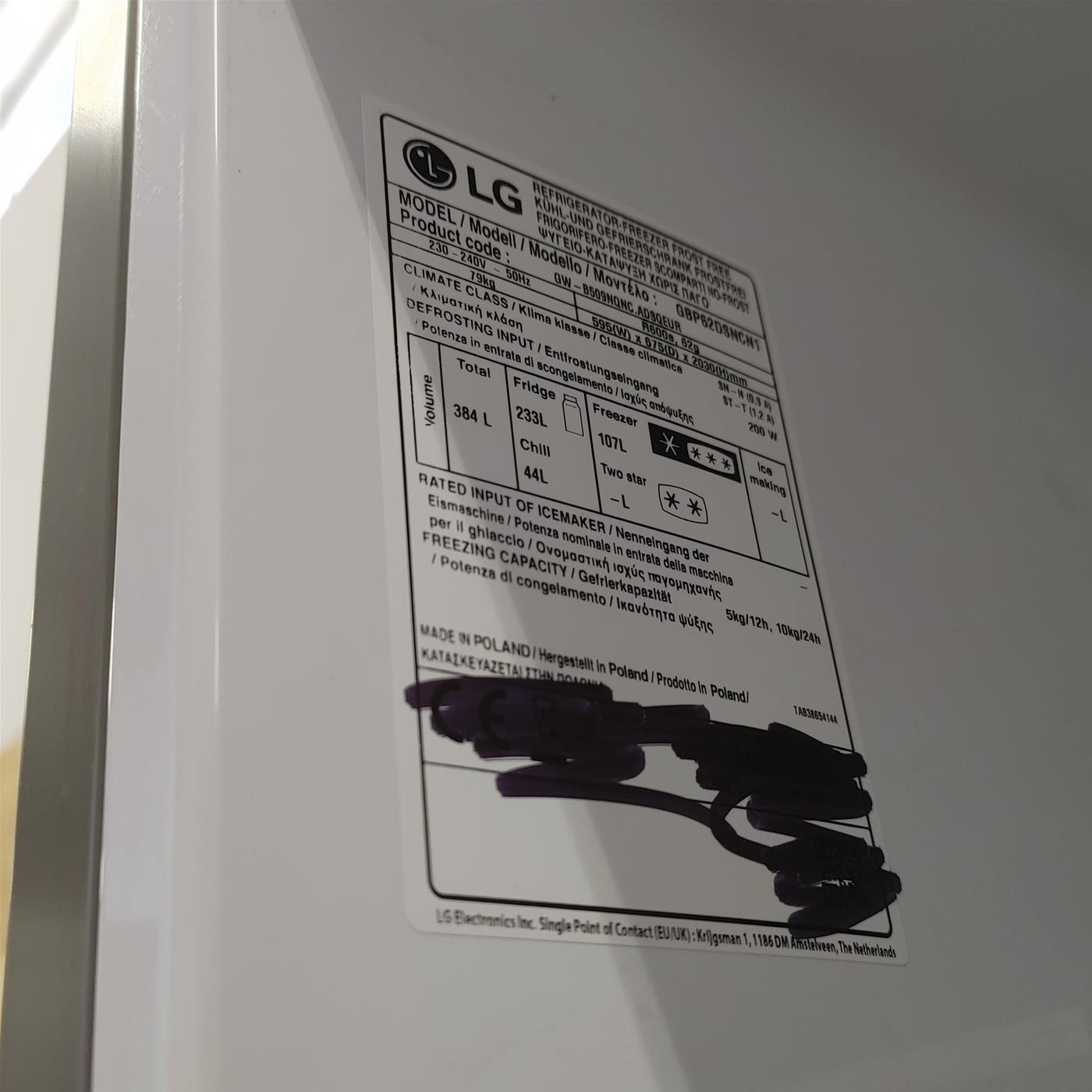 LG GBP62DSNCN1.ADSQE frigorifero con congelatore Libera installazione 384 L C Grafite