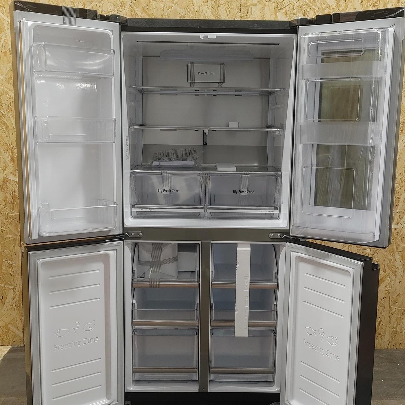 Frigorifero side-by-side LG InstaView GMQ844MC5E Libera installazione 530 LE Nero