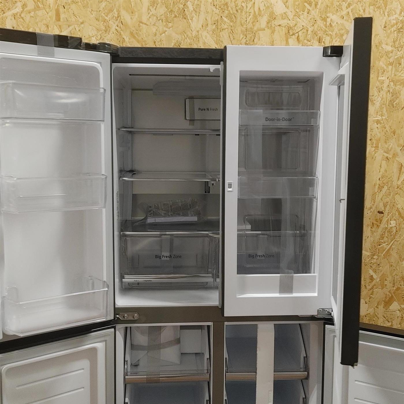 Frigorifero side-by-side LG InstaView GMQ844MC5E Libera installazione 530 LE Nero