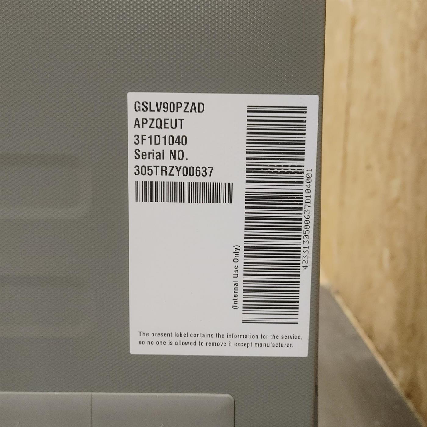 Frigorifero side-by-side LG GSLV90PZAD Libera installazione 635 LD Acciaio inox