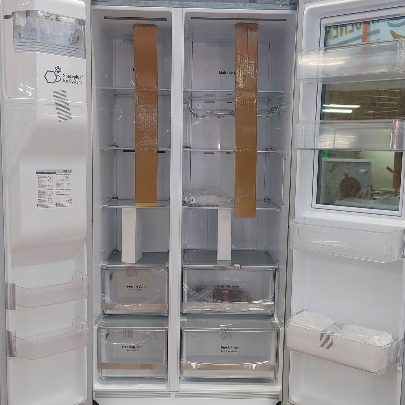 Frigorifero side-by-side LG InstaView GSXV80PZLE Libera installazione 635 LE Silver