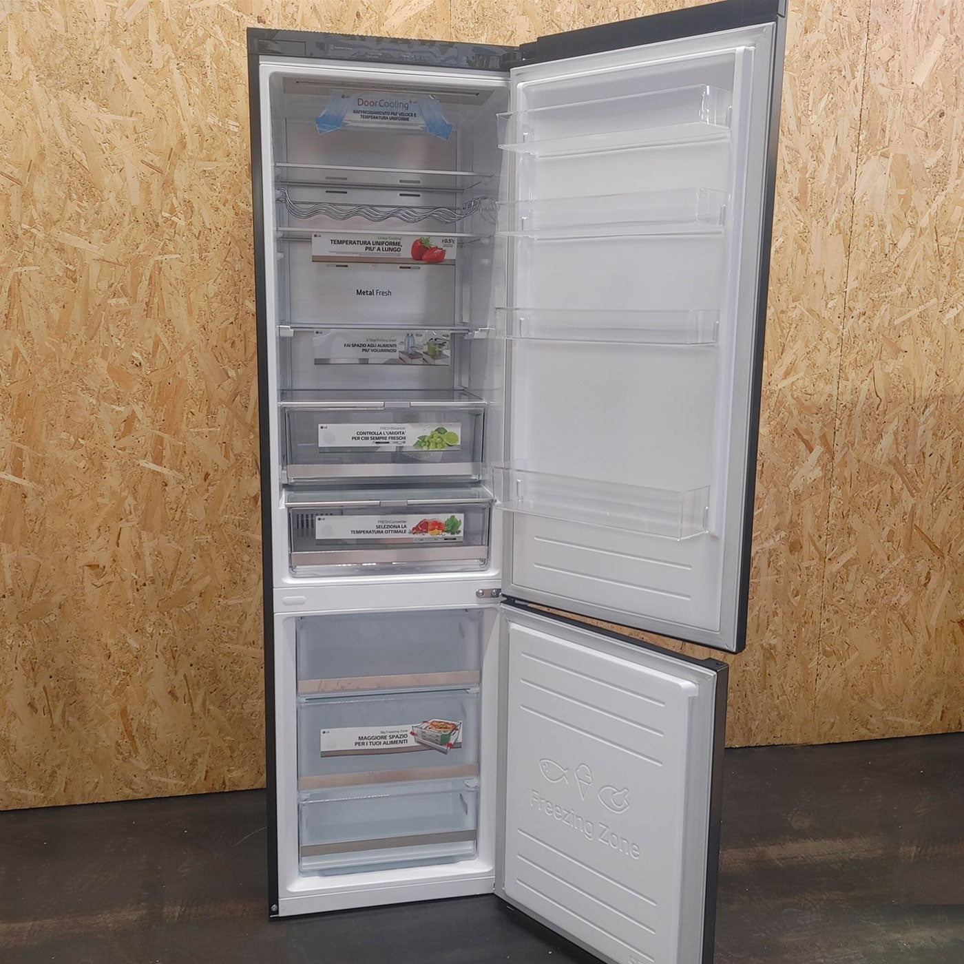 Frigocongelatore LG GBB92MCB2P Libera installazione 384 LA Nero