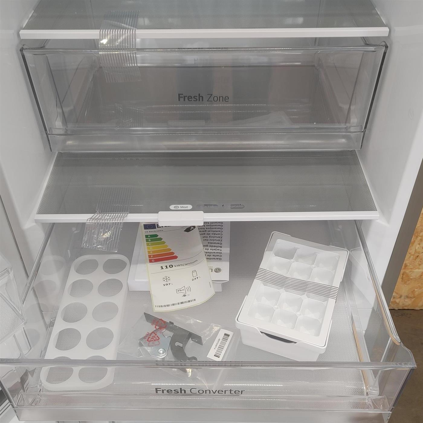 LG GBP62PZNAC Frigorifero combinato, Classe A, 384L, Fresh Converter, No frost, Inox