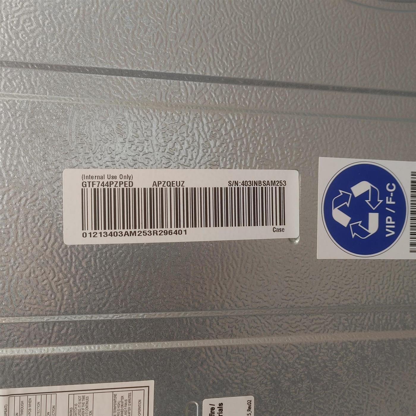 Frigorifero LG GTF744PZPED libera installazione 509L Platino