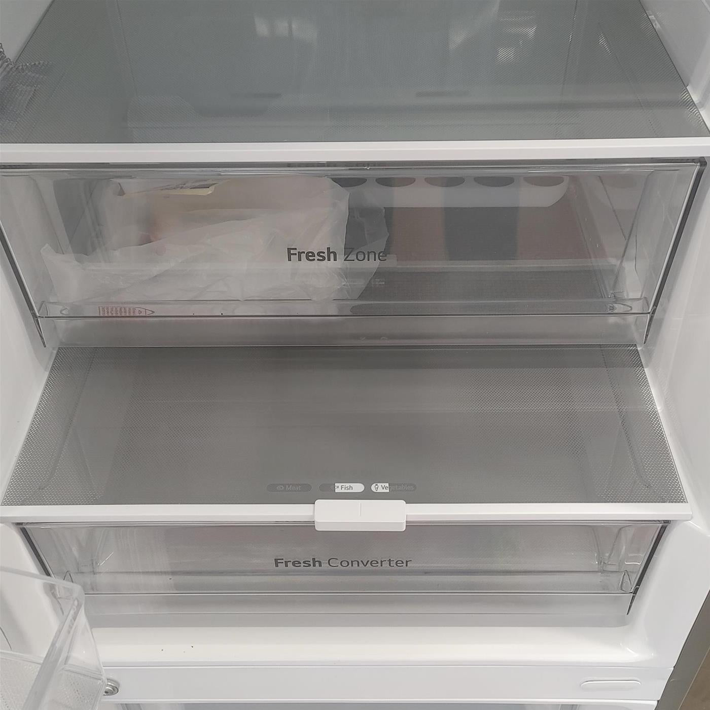LG GBP62PZNAC Frigorifero combinato, Classe A, 384L, Fresh Converter, No frost, Inox