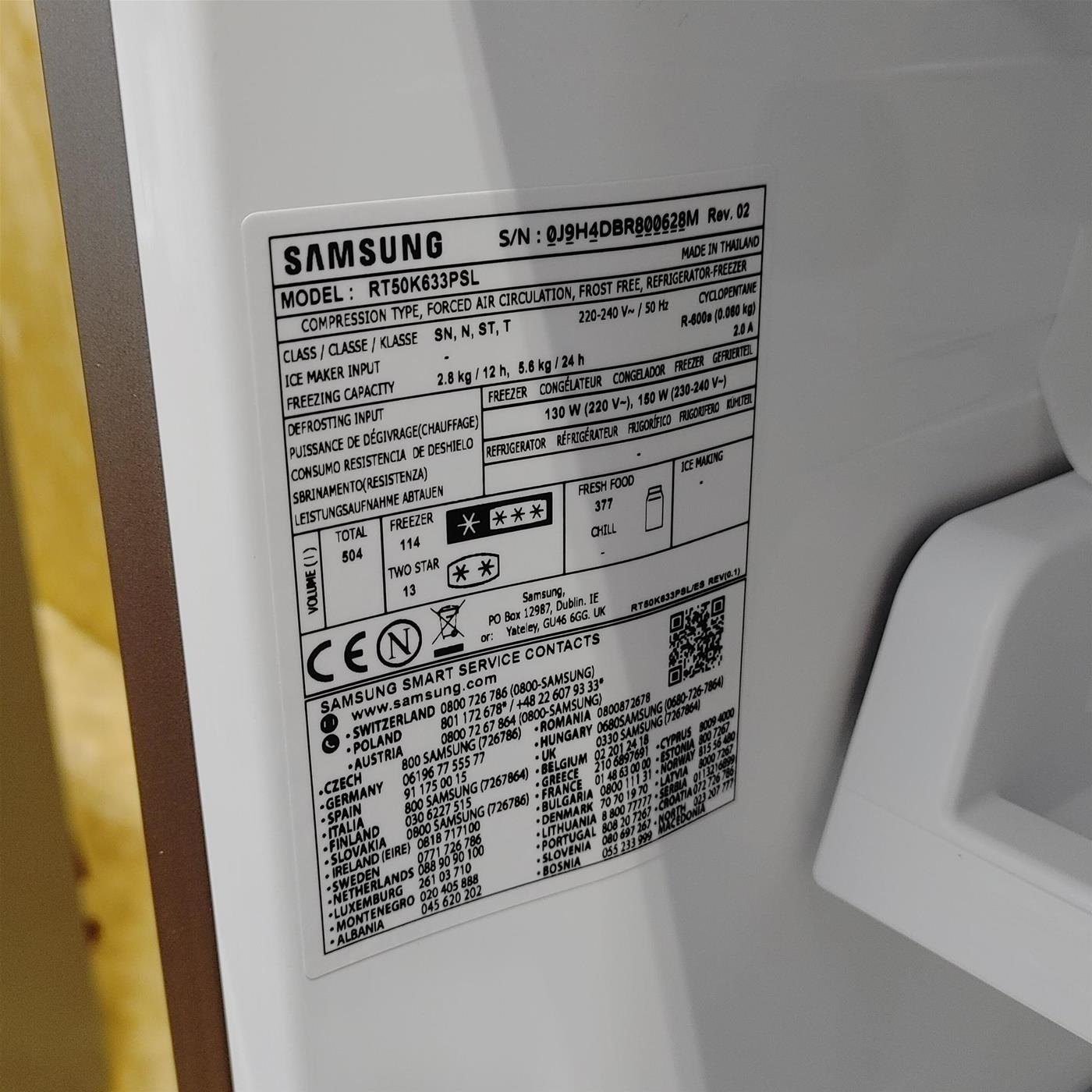Samsung RT50K633PSL frigorifero con congelatore Libera installazione 504 L E Argento