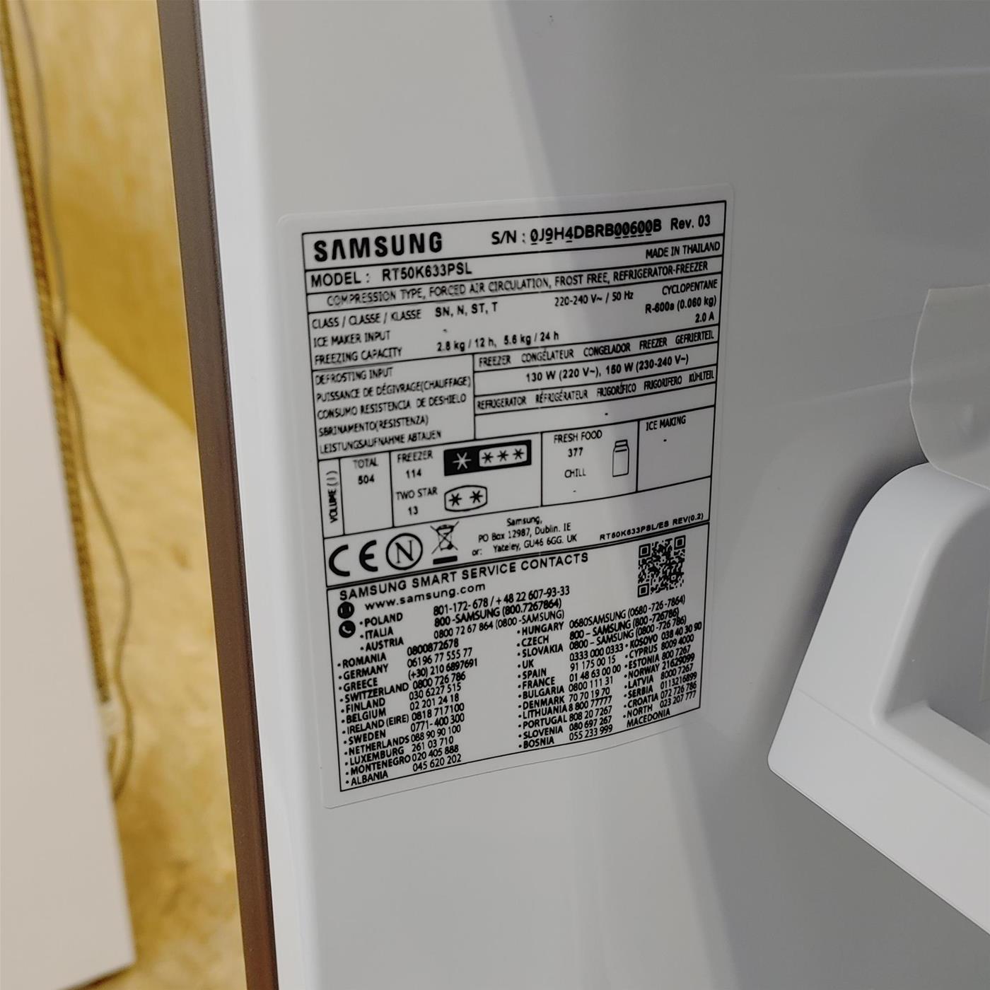 Samsung RT50K633PSL frigorifero con congelatore Libera installazione 504 L E Argento