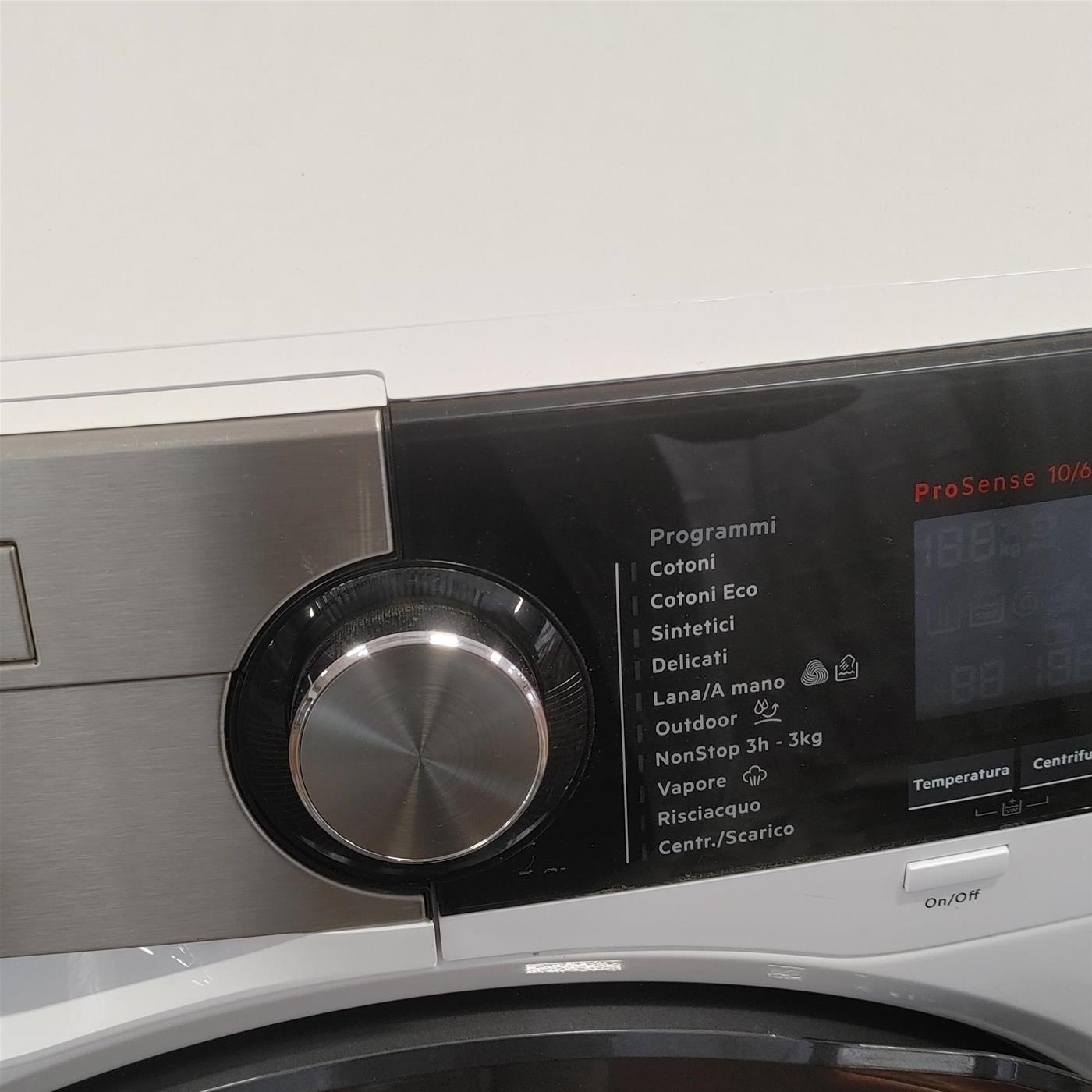Lavasciuga AEG L9WEC169K Libera installazione Caricamento frontale Nero, Argento, Bianco C