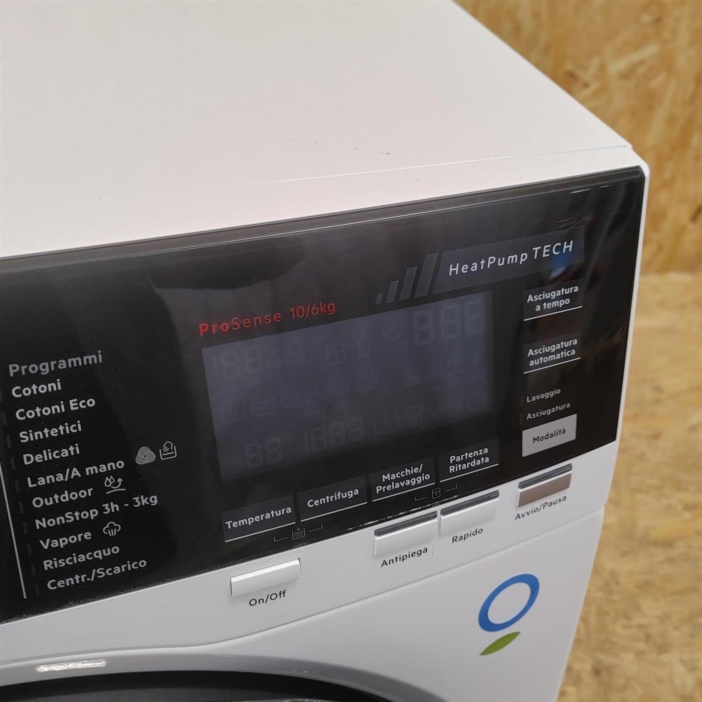 Lavasciuga AEG L9WEC169K Libera installazione Caricamento frontale Nero, Argento, Bianco C