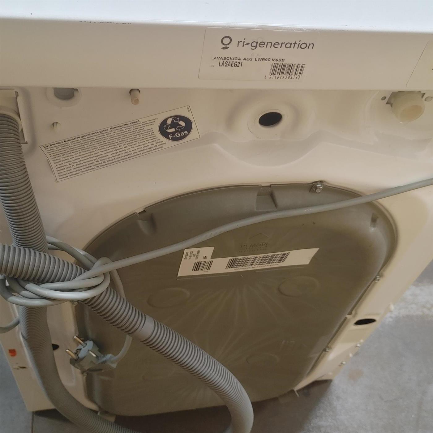 AEG LWR9C166BB lavatrice asciugatrice Libera installazione Carica frontale Bianco C