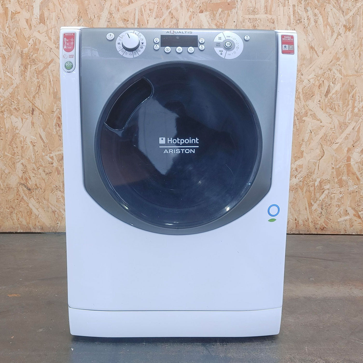 Hotpoint AQD970F 69 lavatrice asciugatrice Libera installazione Carica frontale Argento, Bianco