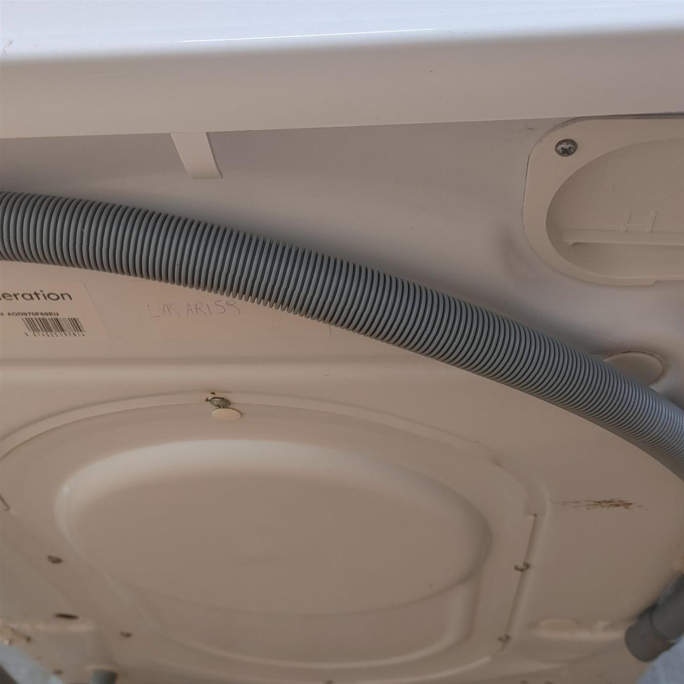 Hotpoint AQD970F 69 lavatrice asciugatrice Libera installazione Carica frontale Argento, Bianco