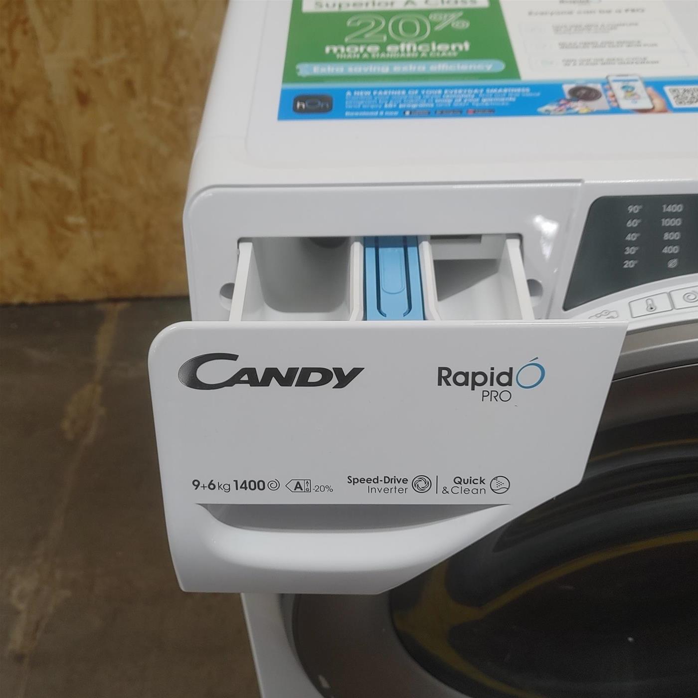 Lavasciuga Candy RapidÓ PRO RPW 4966BWR8-S 6/9 Kg