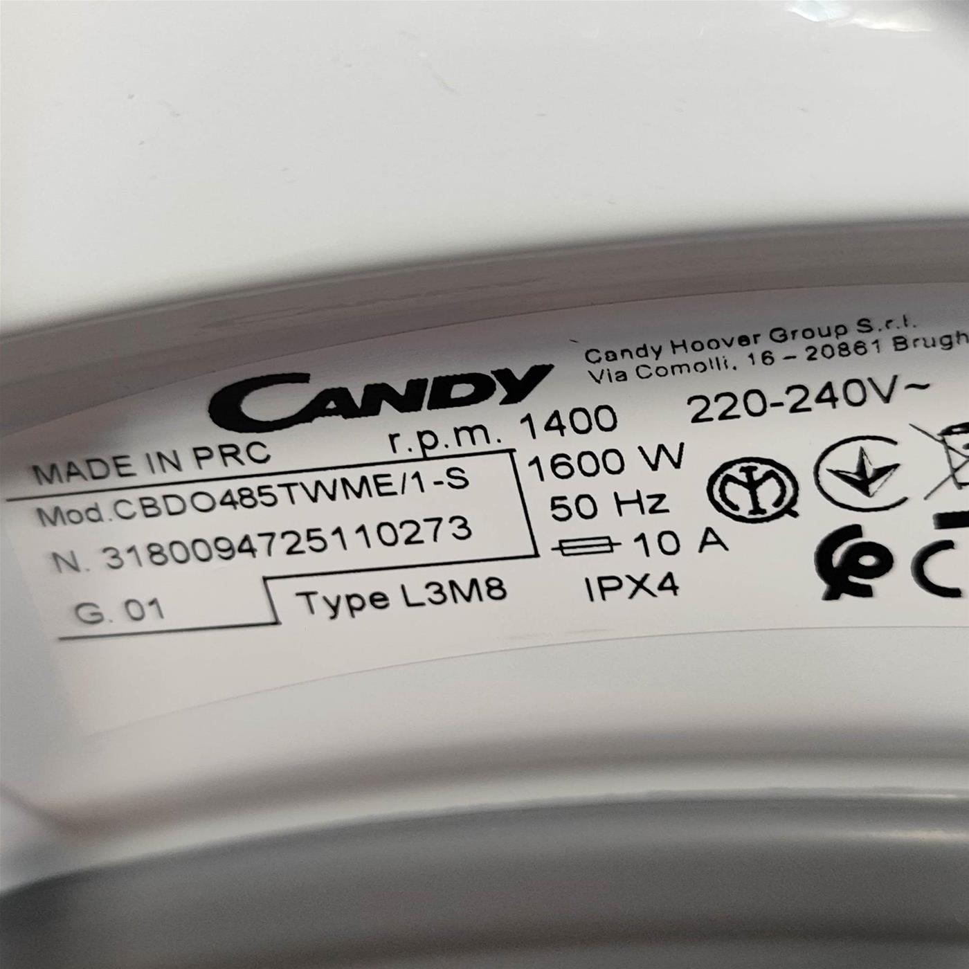 Lavasciuga Candy Smart Inverter CBDO485TWME/1-S da Incasso 8/5 Kg