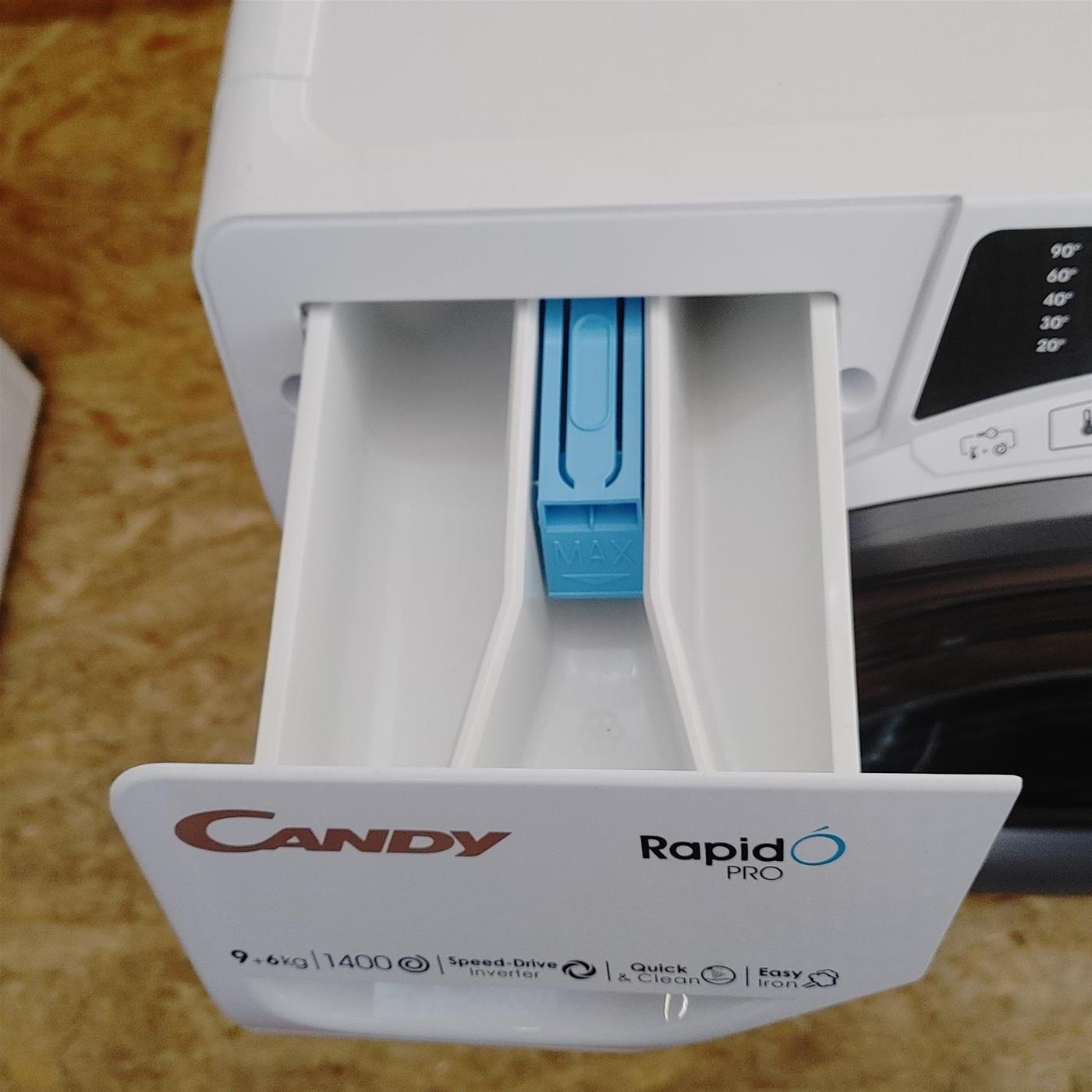 Candy RapidÓ PRO RPW4966BWMR/1-S lavasciuga Libera installazione Caricamento frontale Bianco D