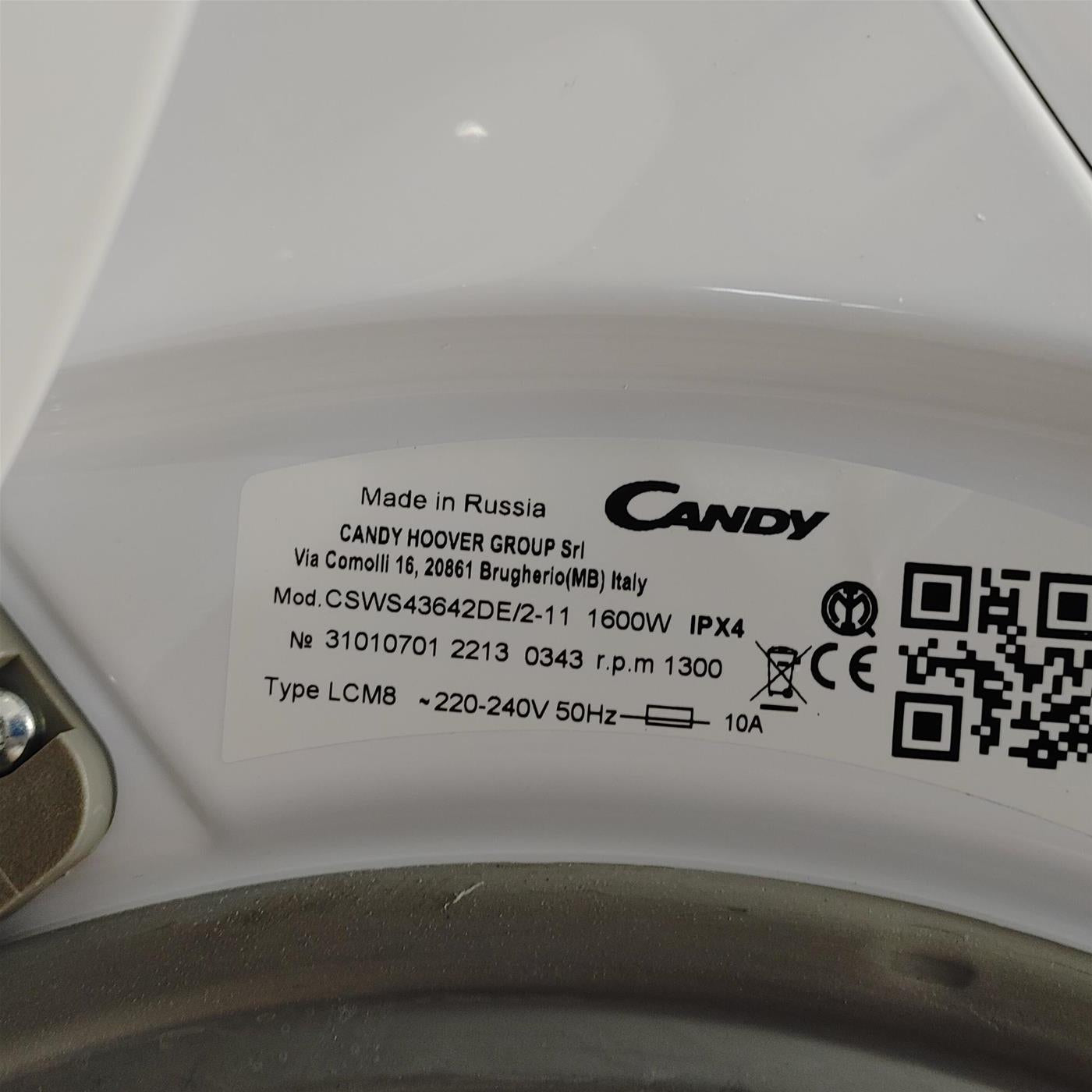 Lavasciuga Candy Smart CSWS43642DE/2-11 Libera Installazione 6/4 Kg F