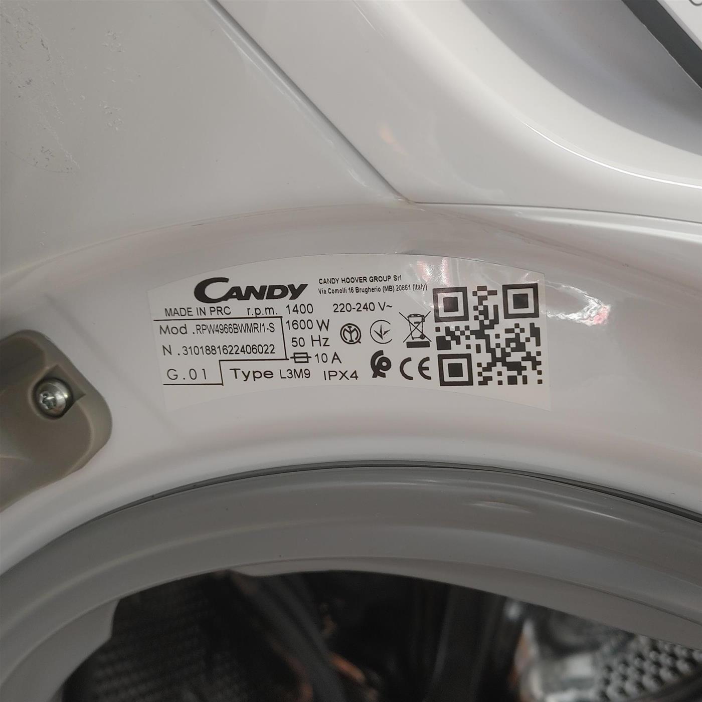 Lavasciuga Candy RapidÓ PRO RPW4966BWMR/1-S, Classe D