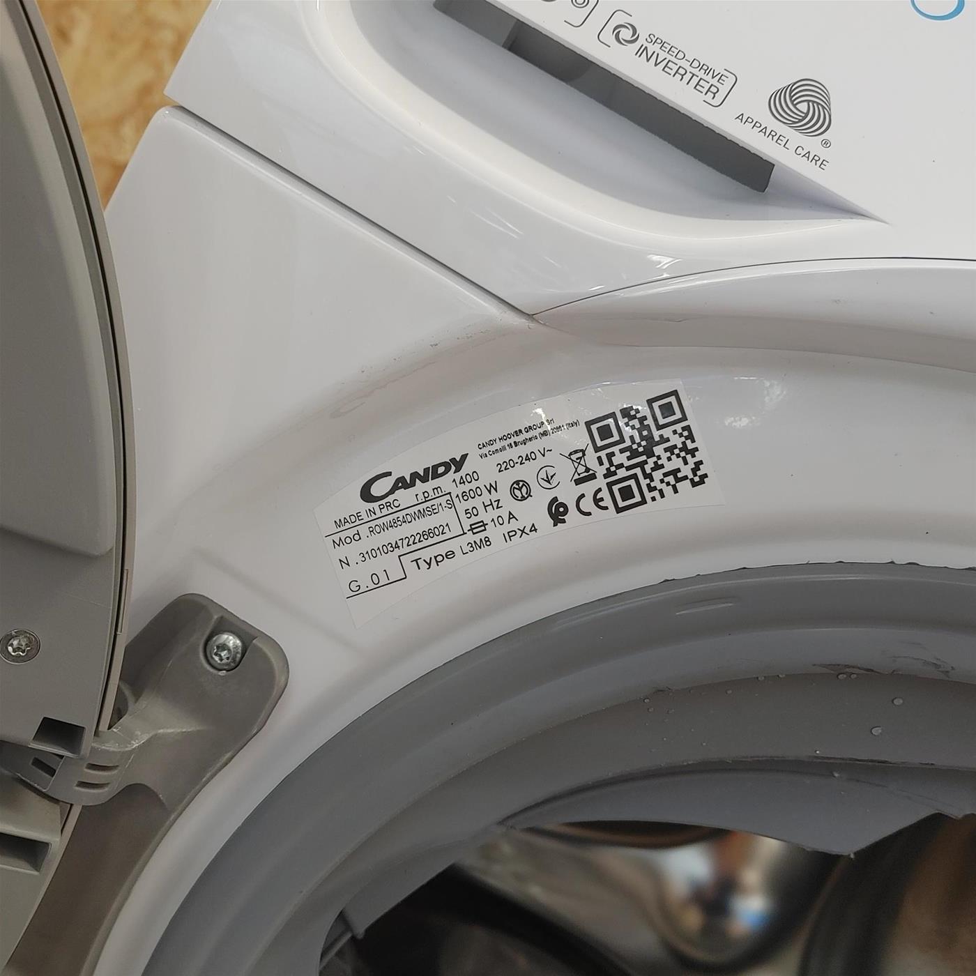 Candy RapidÓ ROW4854DWMSE/1-S lavatrice asciugatrice Libera installazione Carica frontale Bianco D