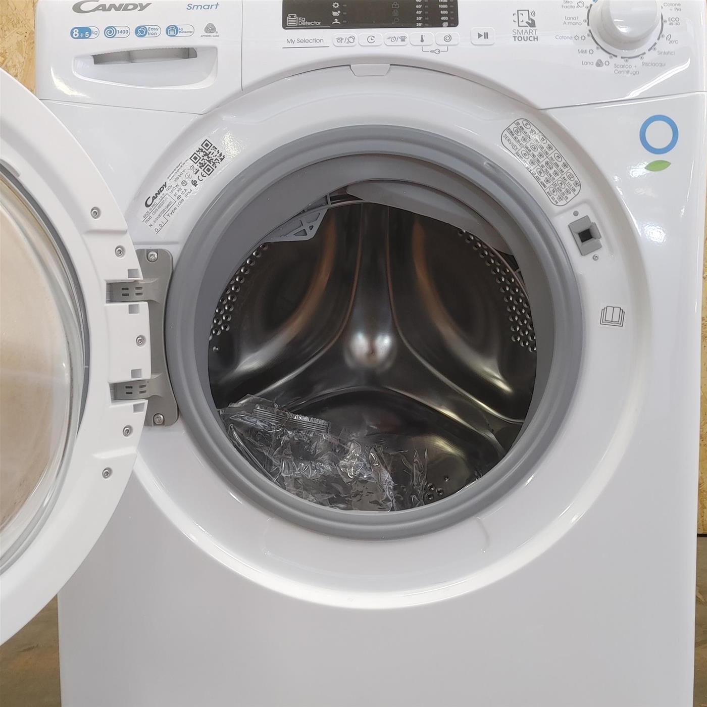 Candy Smart CSWS 4852DE/1-11 lavasciuga Libera installazione Caricamento frontale Bianco E