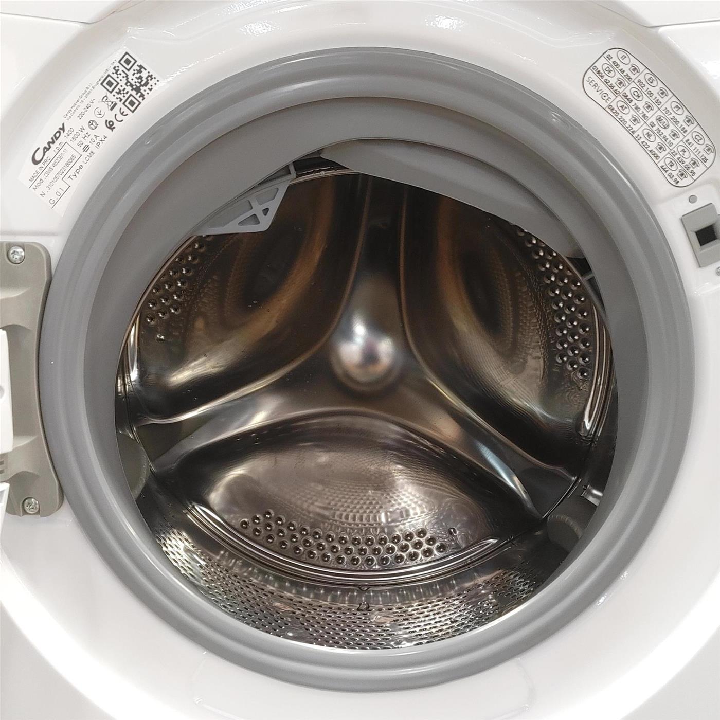 Candy Smart CSWS 4852DE/1-11 lavasciuga Libera installazione Caricamento frontale Bianco E