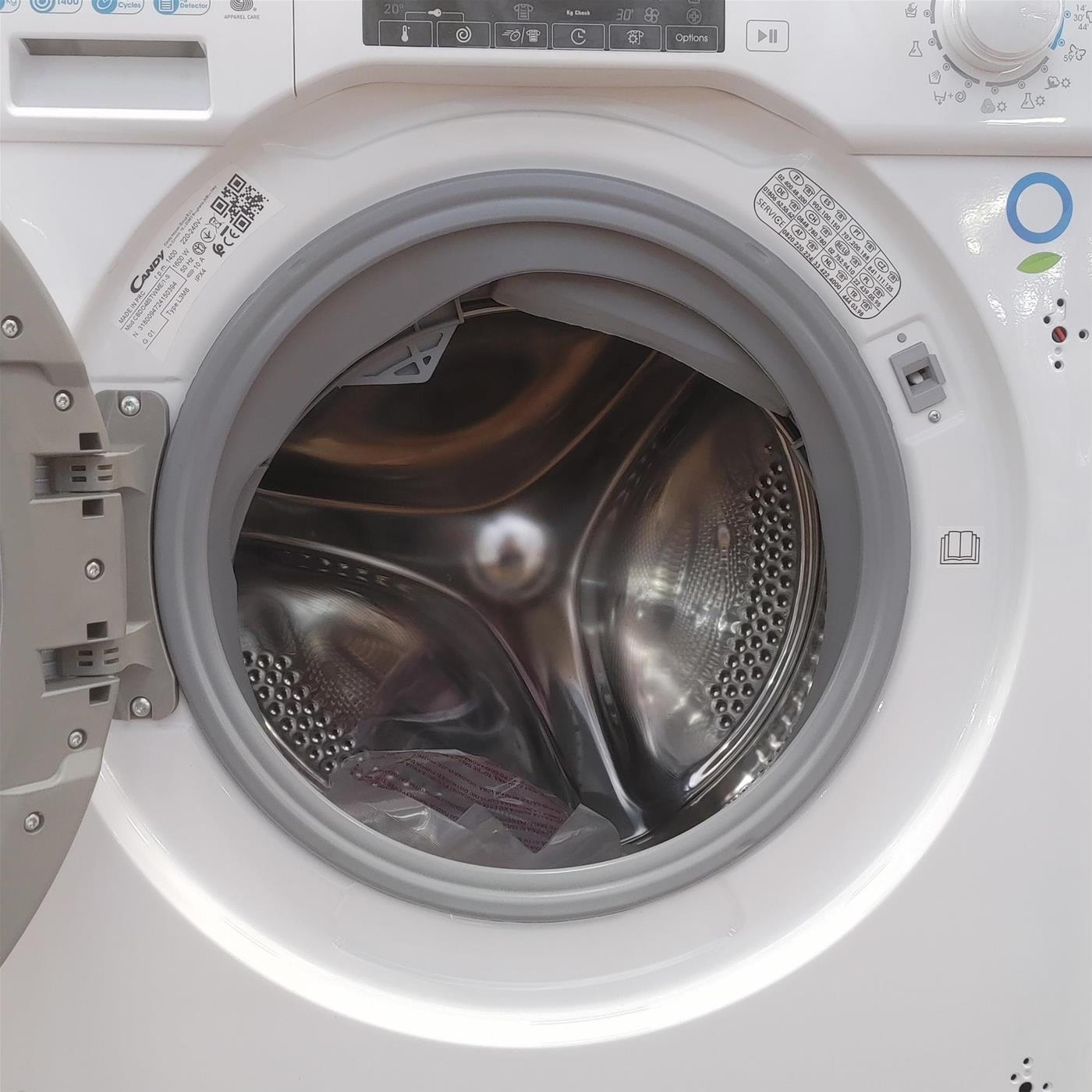 Candy Smart Inverter CBDO485TWME/1-S lavasciuga Da incasso Caricamento frontale Bianco D