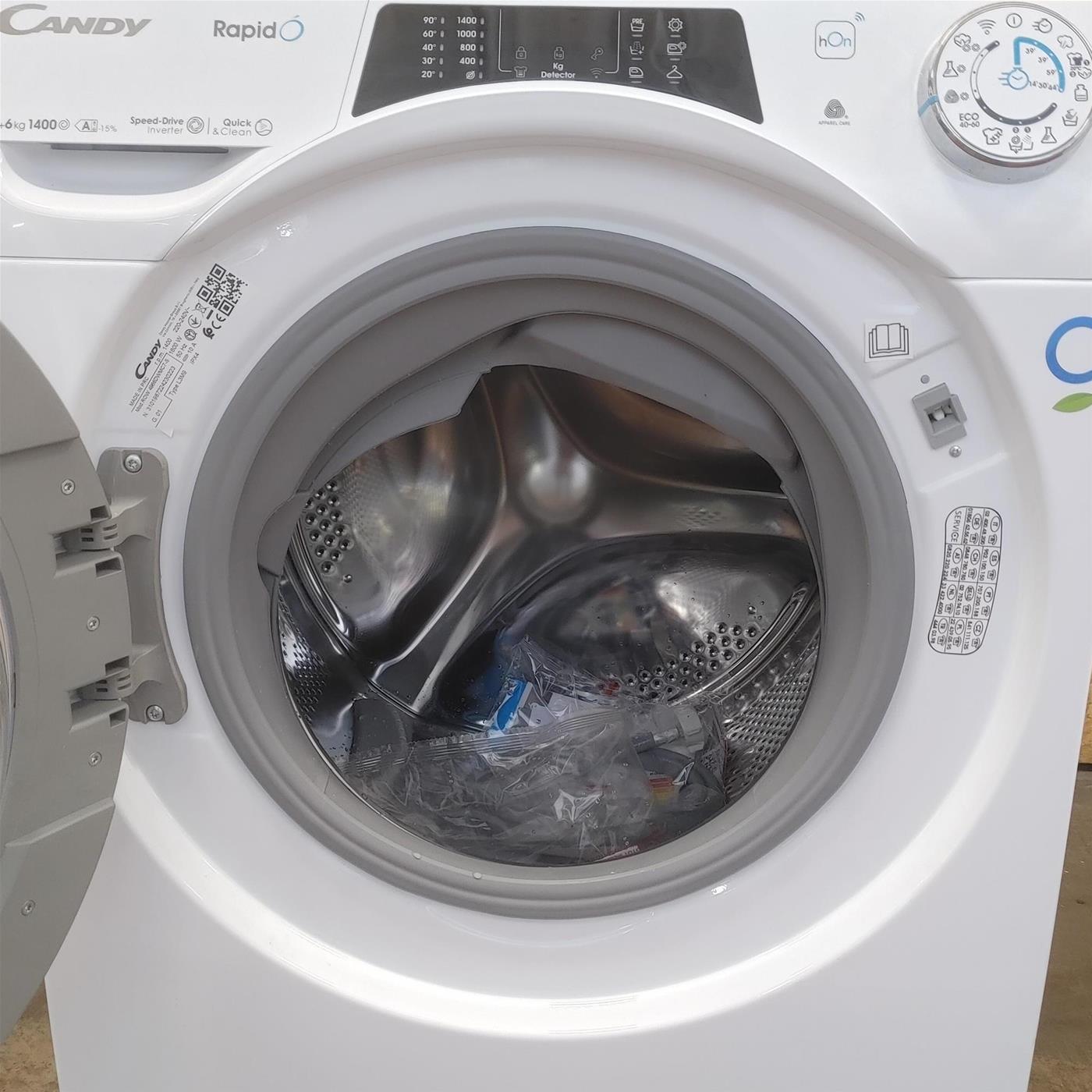 Candy RapidÓ ROW 4966DWHC\1-S Lavatrice asciugatrice Libera installazione Carica frontale Bianco