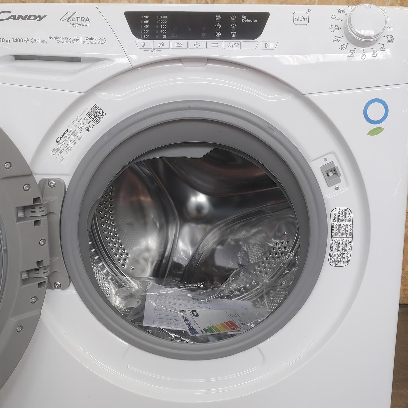 Lavatrice Candy HES14104TWM6/1-S Carica frontale 10 kg 1400 giri Bianco