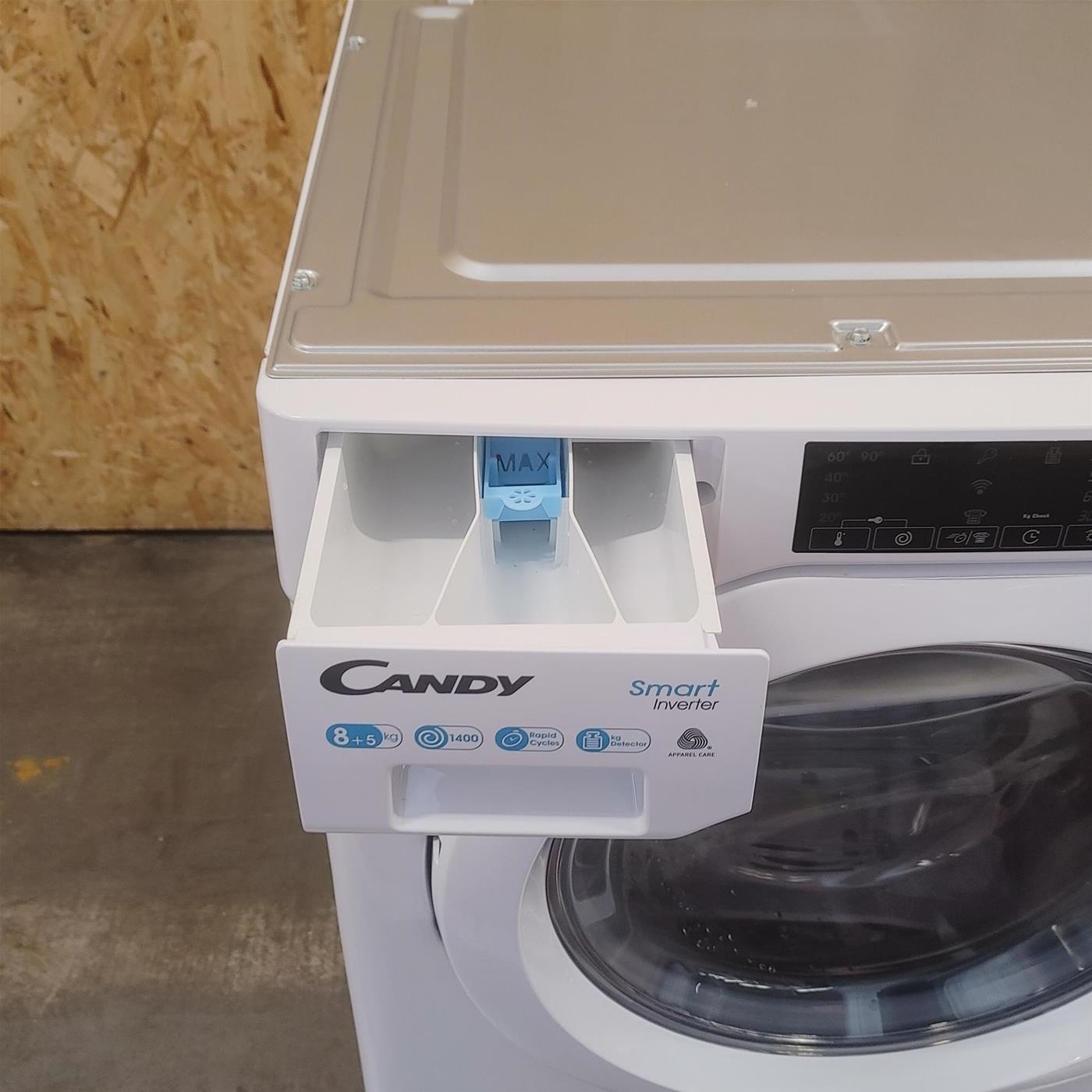 Candy Smart Inverter CBDO485TWME/1-S lavasciuga Da incasso Caricamento frontale Bianco D