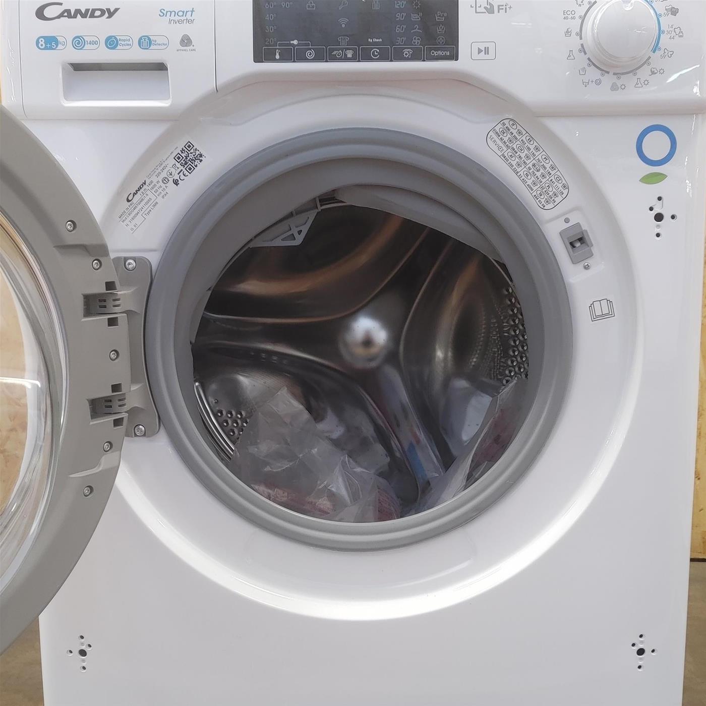 Candy Smart Inverter CBDO485TWME/1-S lavasciuga Da incasso Caricamento frontale Bianco D