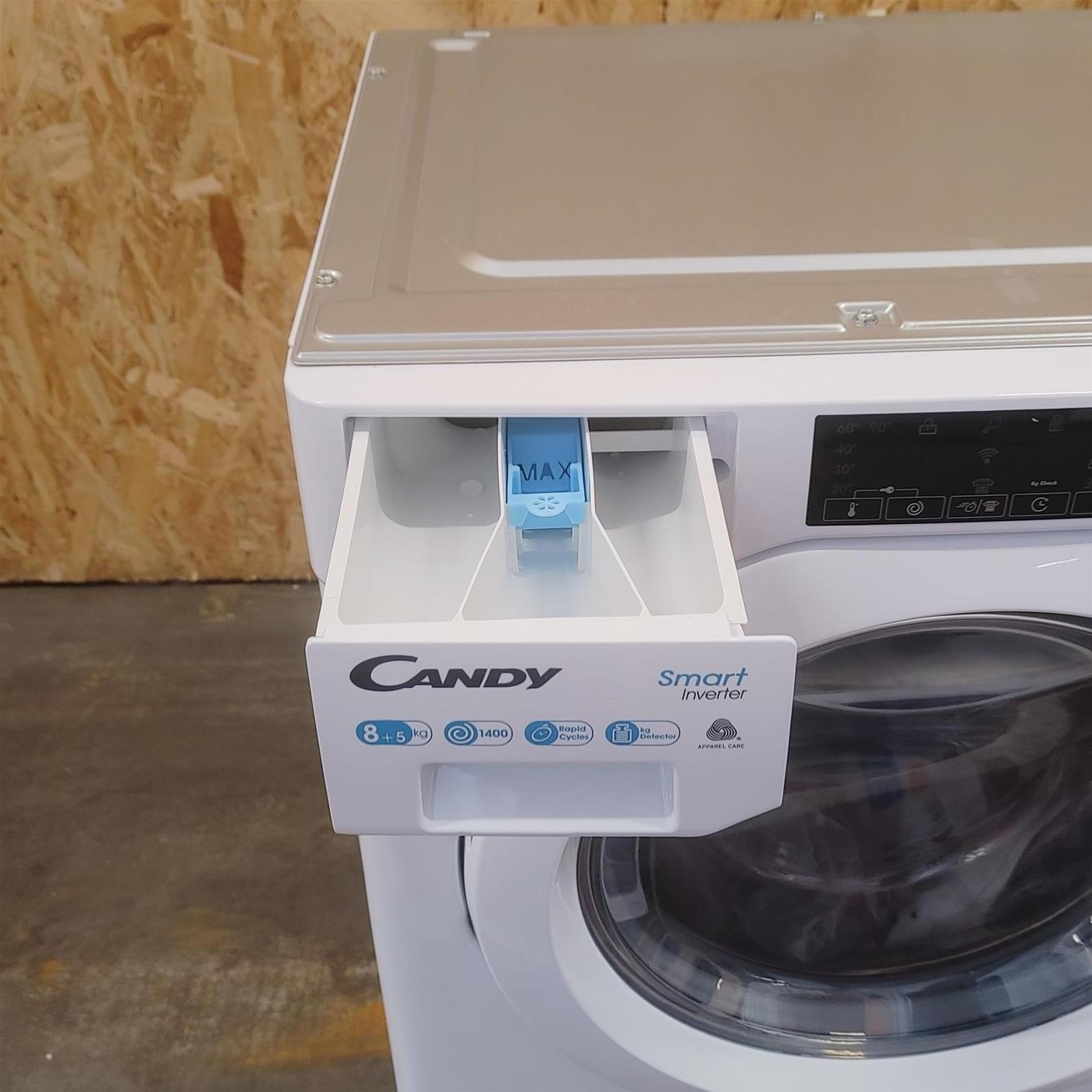 Candy Smart Inverter CBDO485TWME/1-S lavasciuga Da incasso Caricamento frontale Bianco D