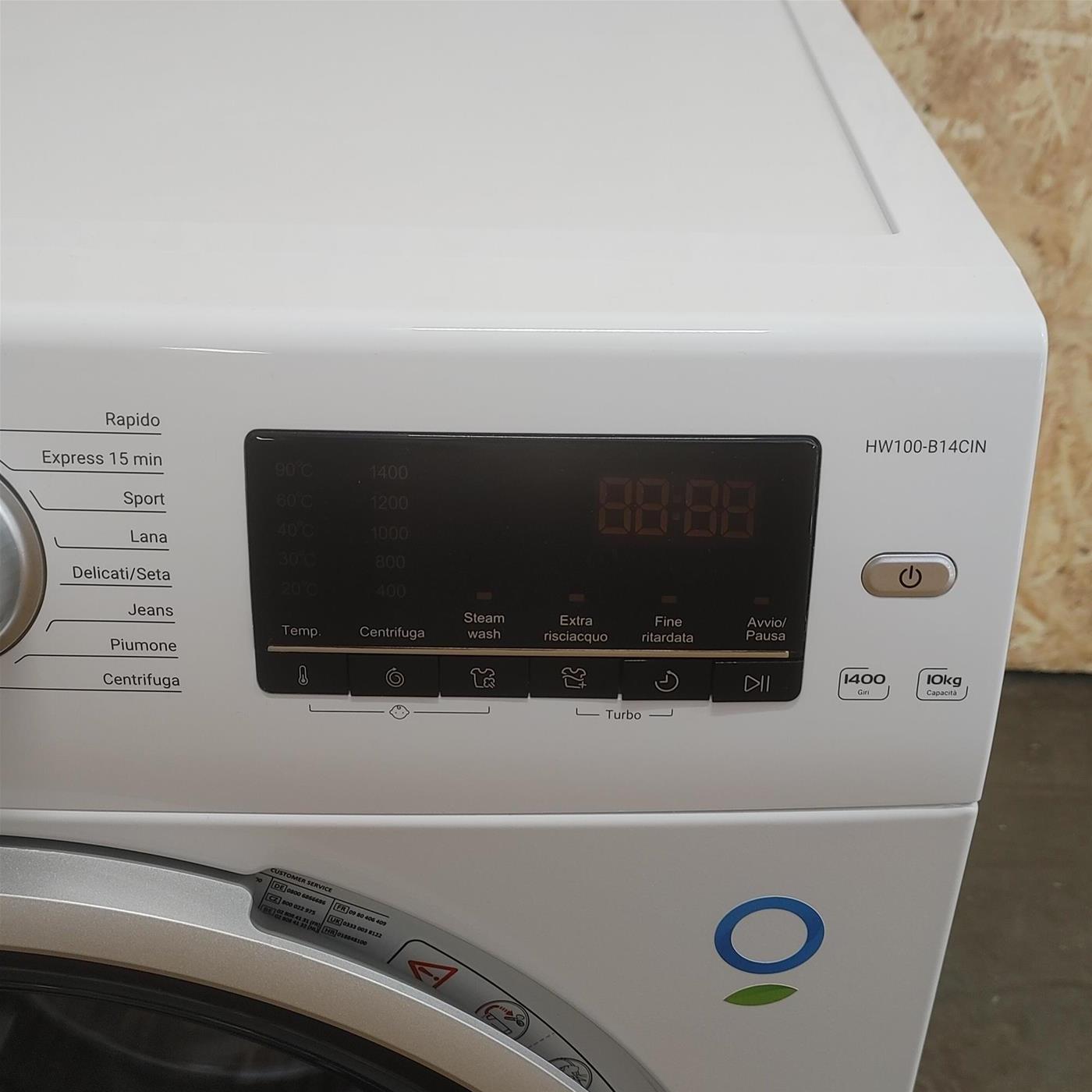 Lavatrice Haier Serie CIN HW100-B14CIN Carica frontale 10 kg 1400 giri/min Bianco