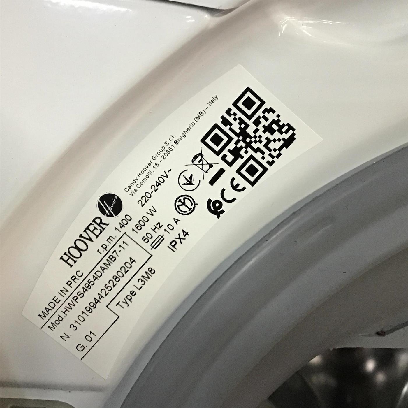 Lavasciuga Hoover LINK PRO HWPS4954DAMB7-11 Classe A 9/5 Kg