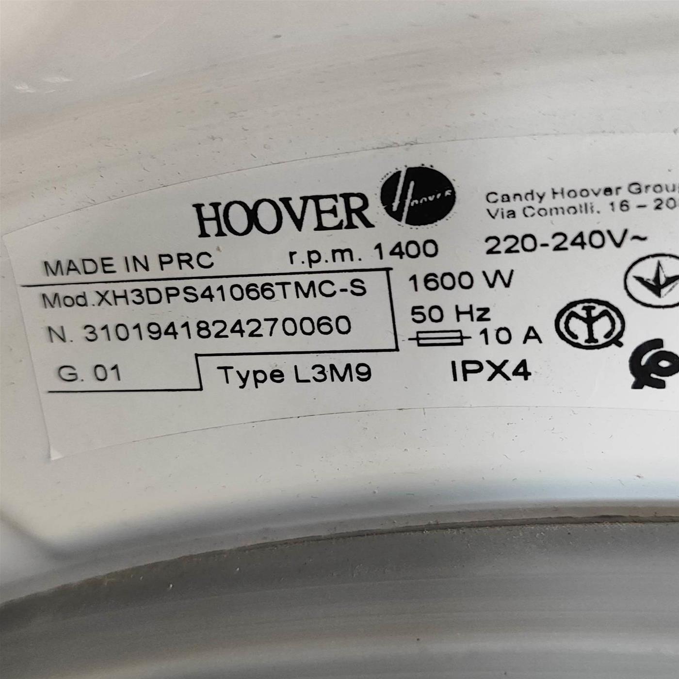 Lavasciuga Hoover H-WASH&DRY XH3DPS41066TMC-S Inverter Wi-Fi Classe A 10/6 Kg