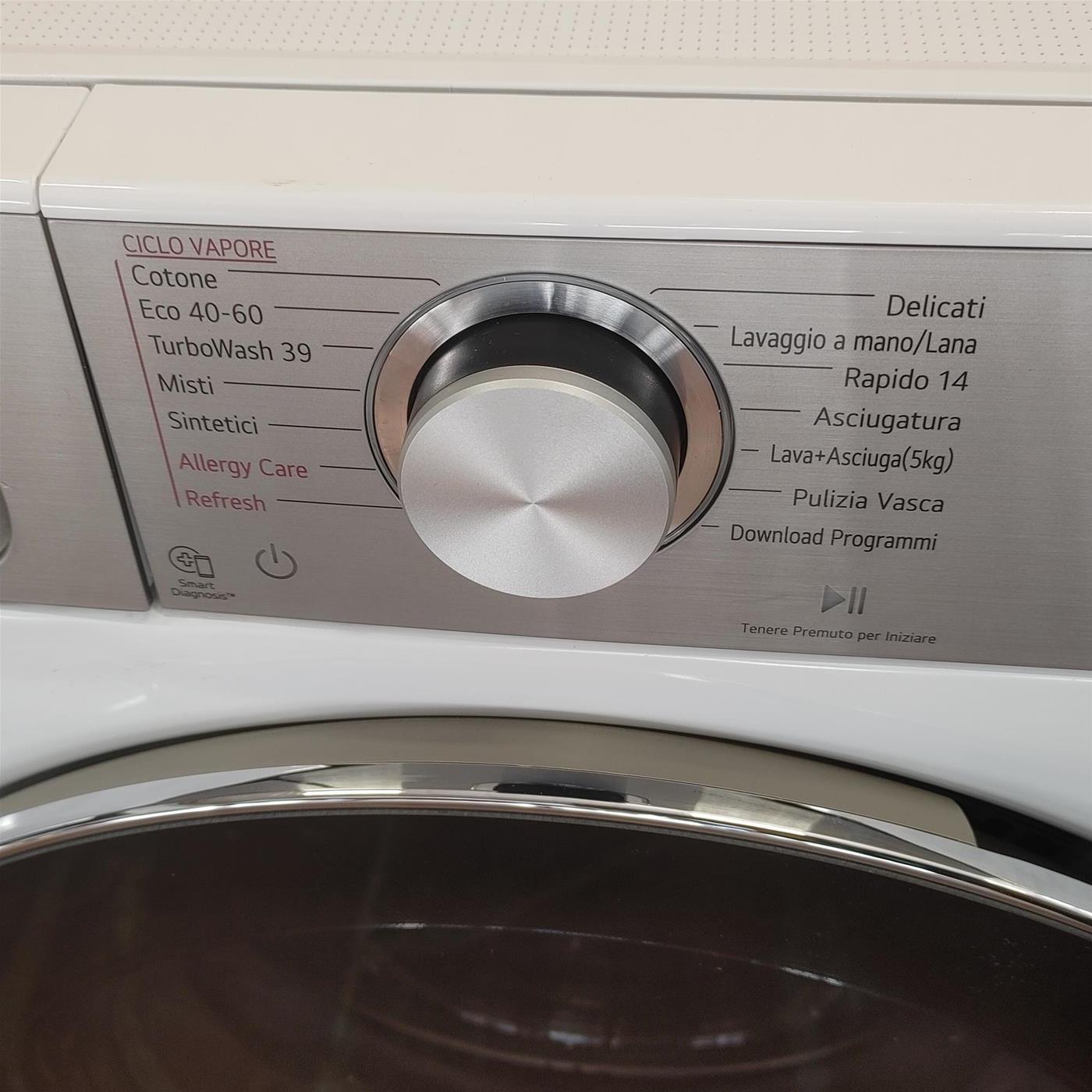 Lavasciuga LG F2DV9S8H2E Libera installazione Caricamento frontale Bianco E