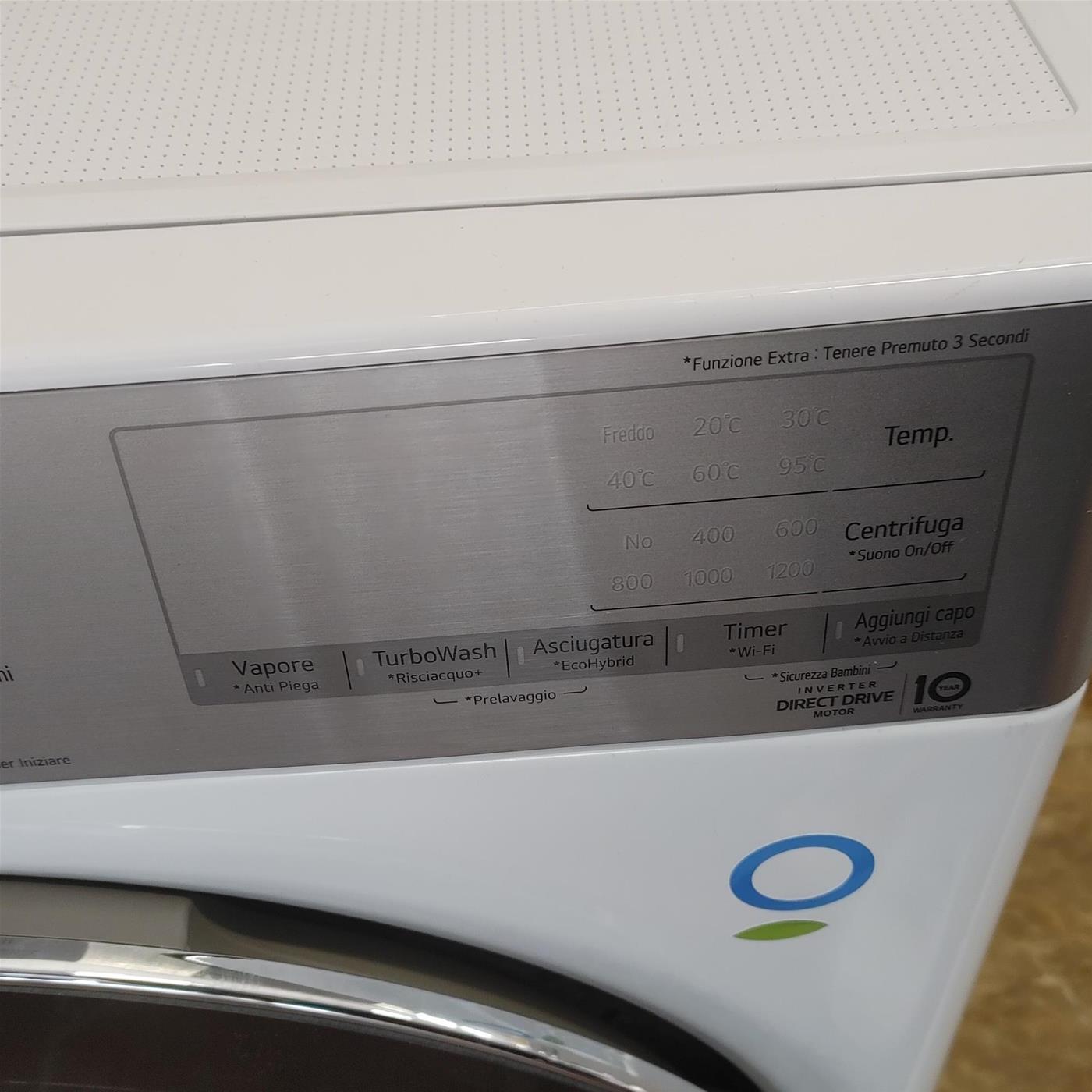 Lavasciuga LG F2DV9S8H2E Libera installazione Caricamento frontale Bianco E